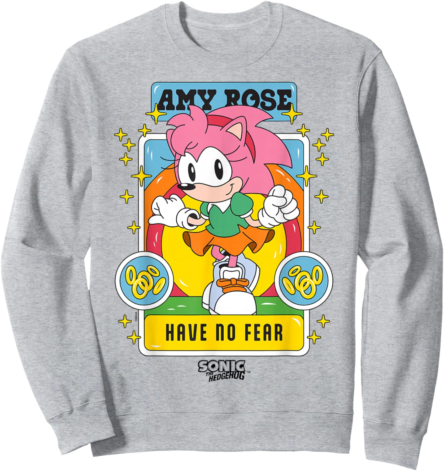 Sonic The Hedgehog Amy Rose Have No Fear Vibrant Pop Art Sweatshirt - Sweatshirt | Ash
