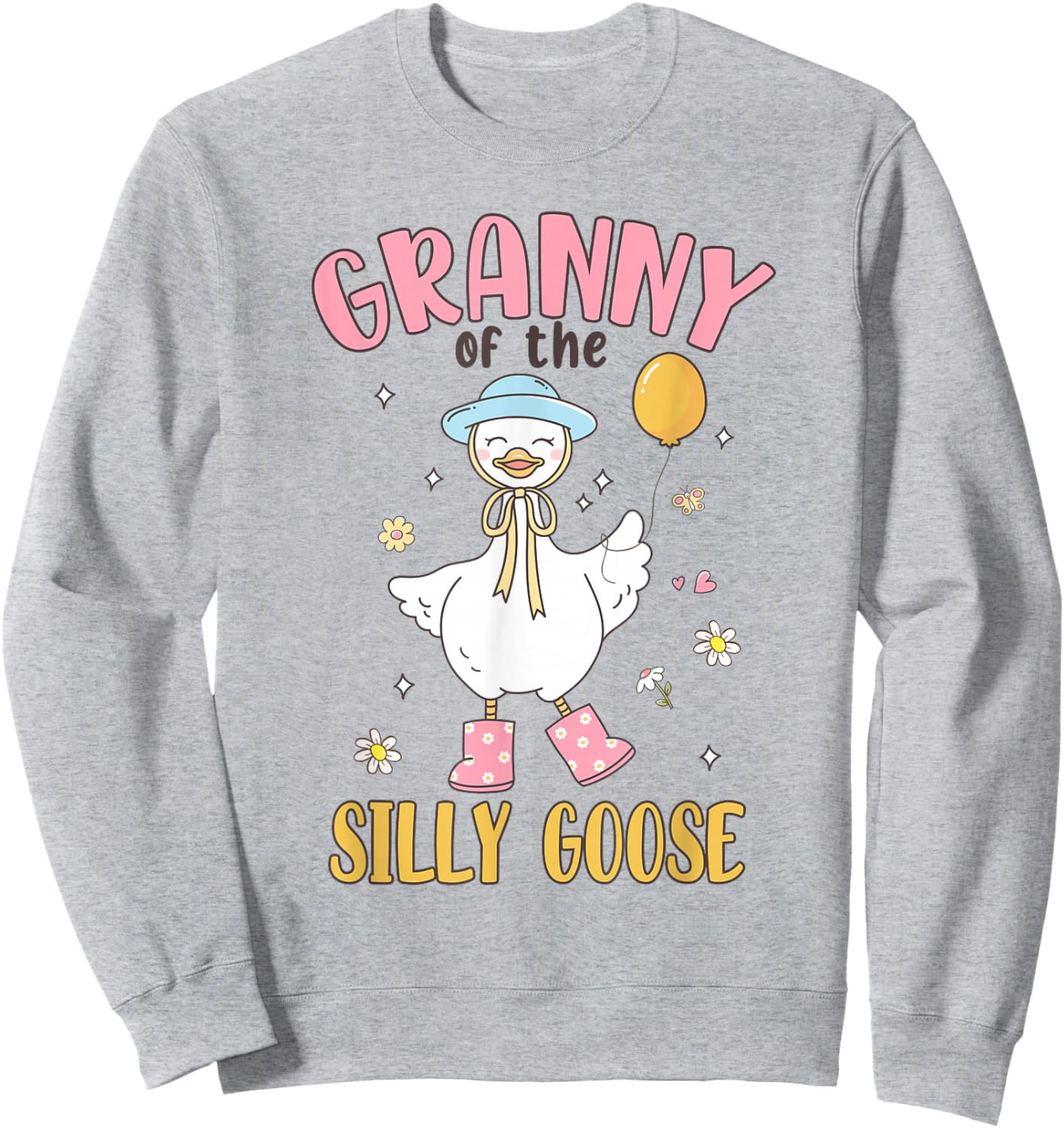 Granny of The Silly Goose First Birthday Family Matching Sweatshirt - Sweatshirt | Ash