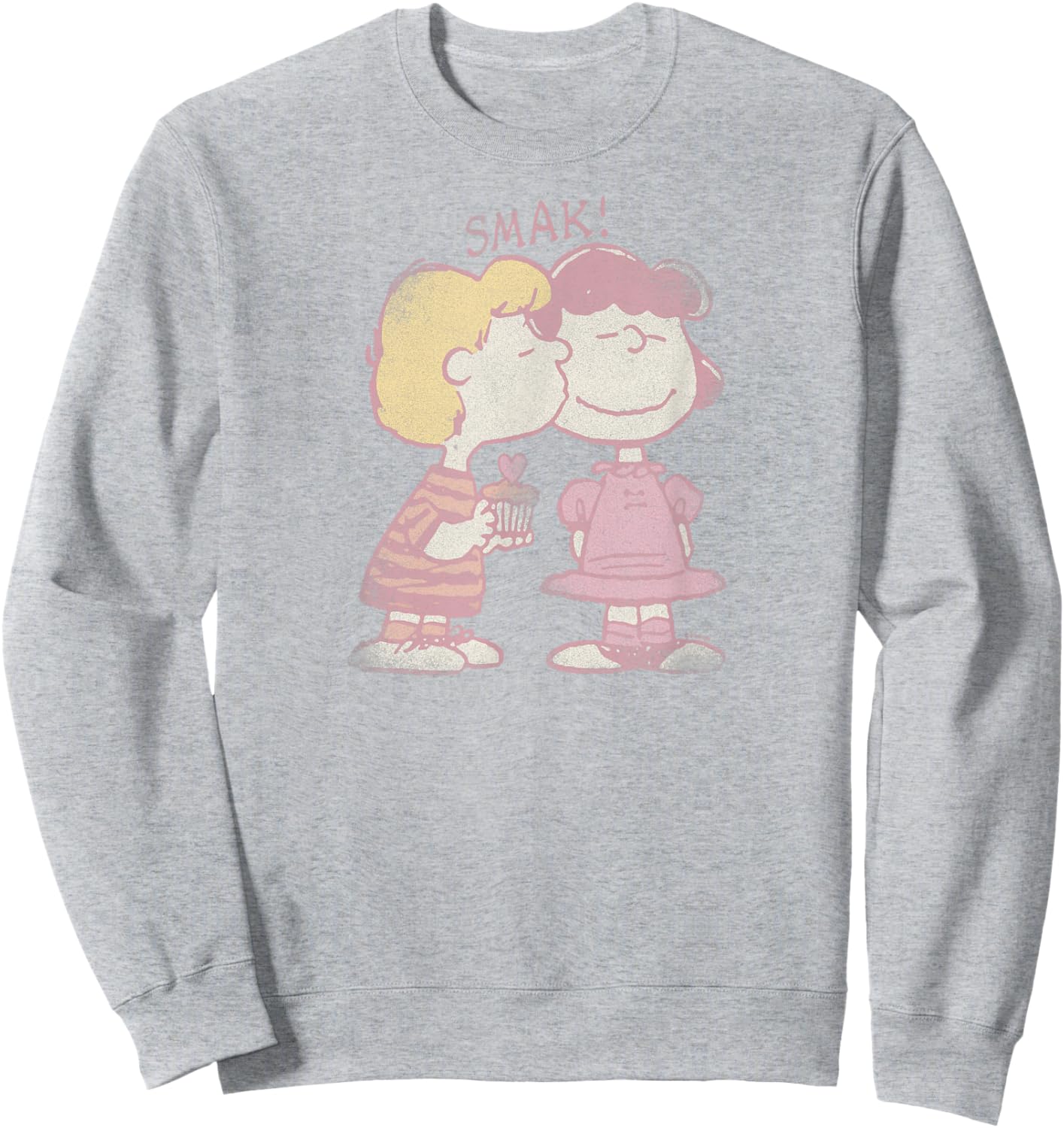 Schroeder & Lucy Valentine's Day Kiss Sweatshirt - Sweatshirt | Ash