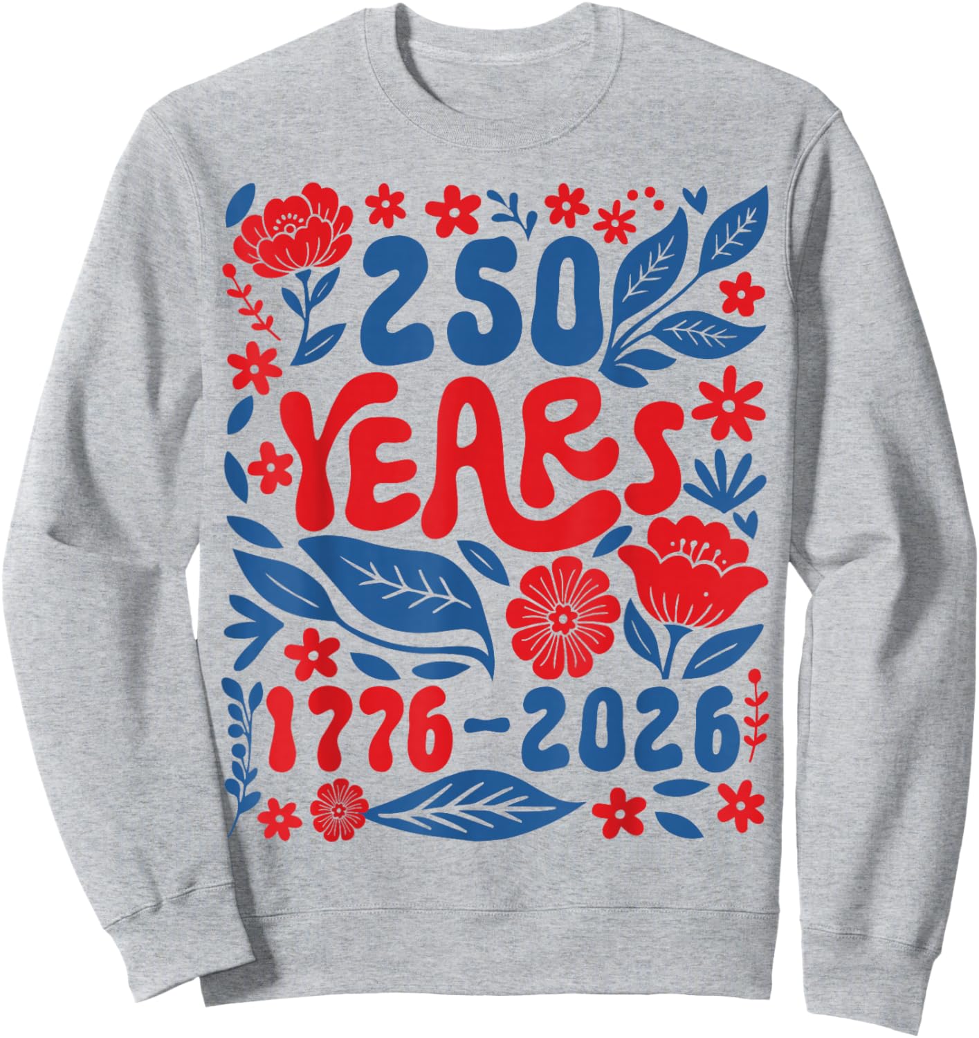 USA Floral Sweatshirt - Sweatshirt | Ash