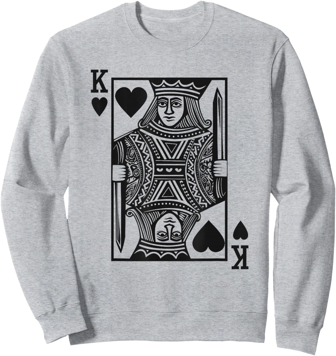 King of Hearts Boys Valentine Toddlers Boy Valentine's Day Sweatshirt - Sweatshirt | Ash