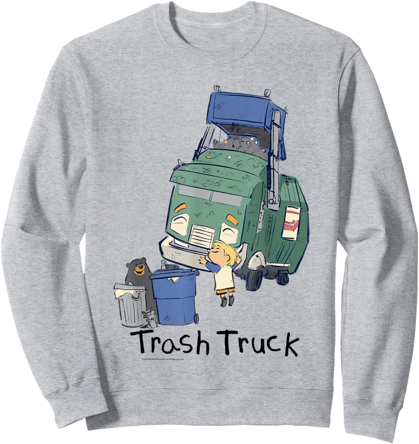 Hank Walter Donny and Ms. Mona Happy Hugging Sweatshirt - Sweatshirt | Ash