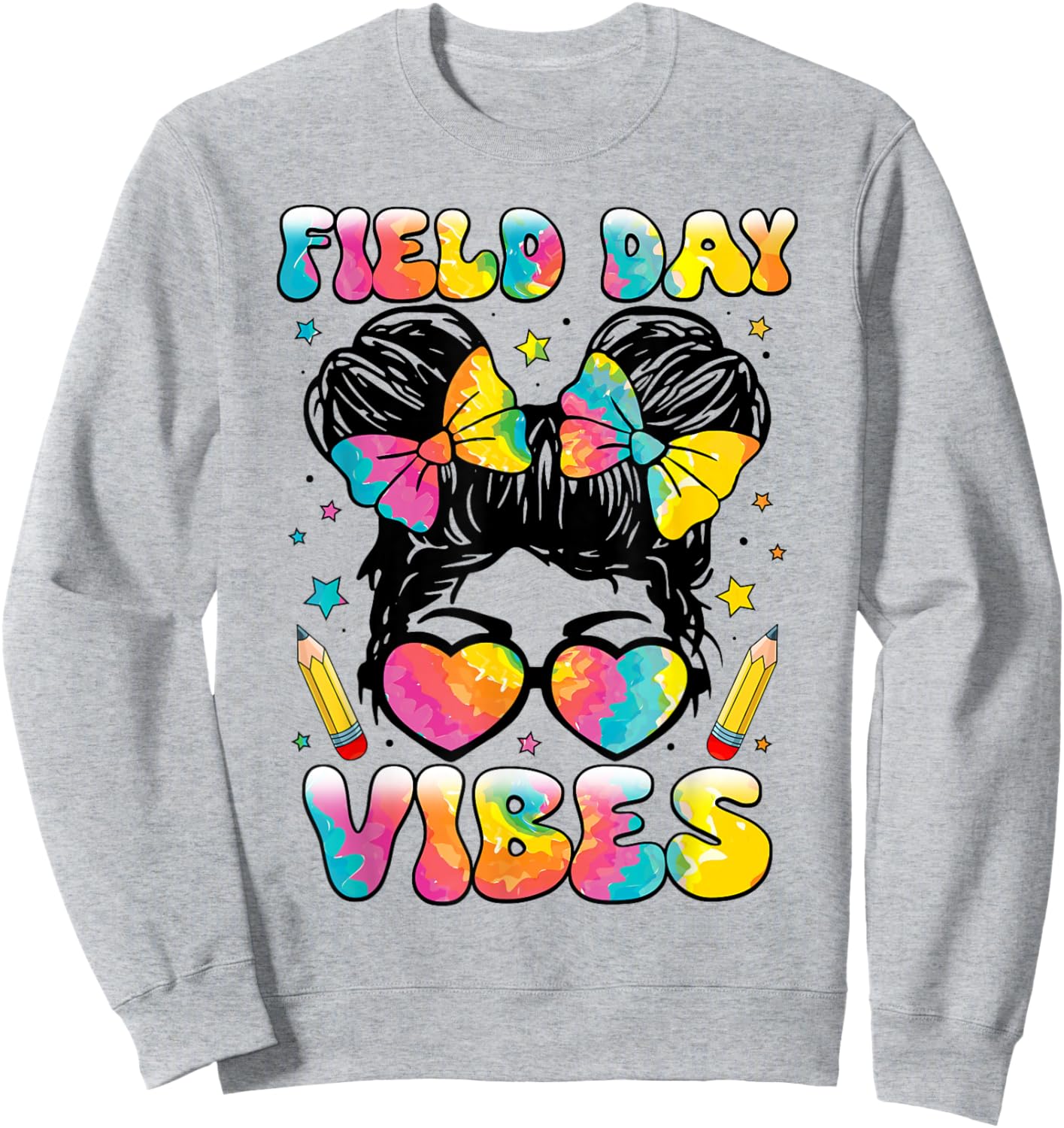 Field Day Vibes Shirt for Teacher Kids Happy Field Day 2026 Sweatshirt - Sweatshirt | Ash