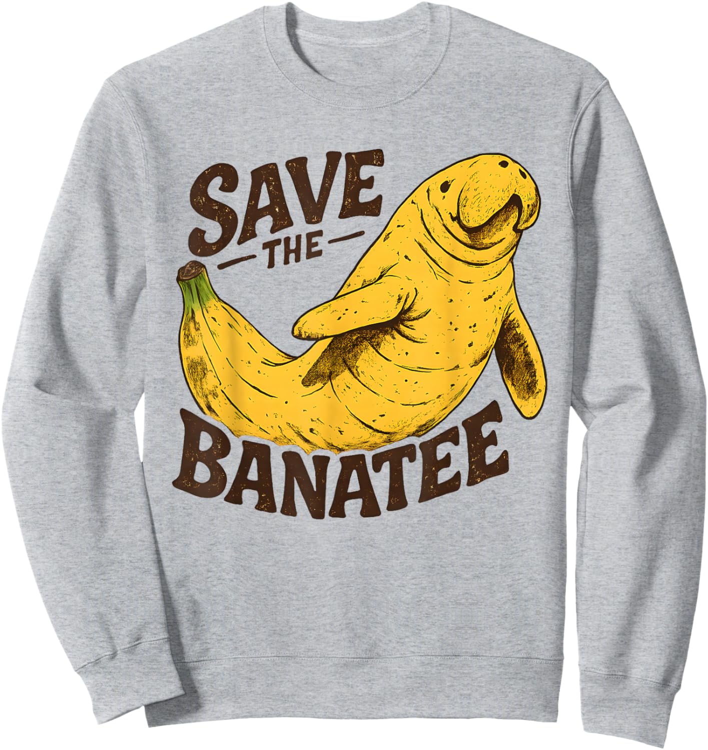 Save The Manatees Shirt Manatee Banatee Floaty Potato Sweatshirt - Sweatshirt | Ash