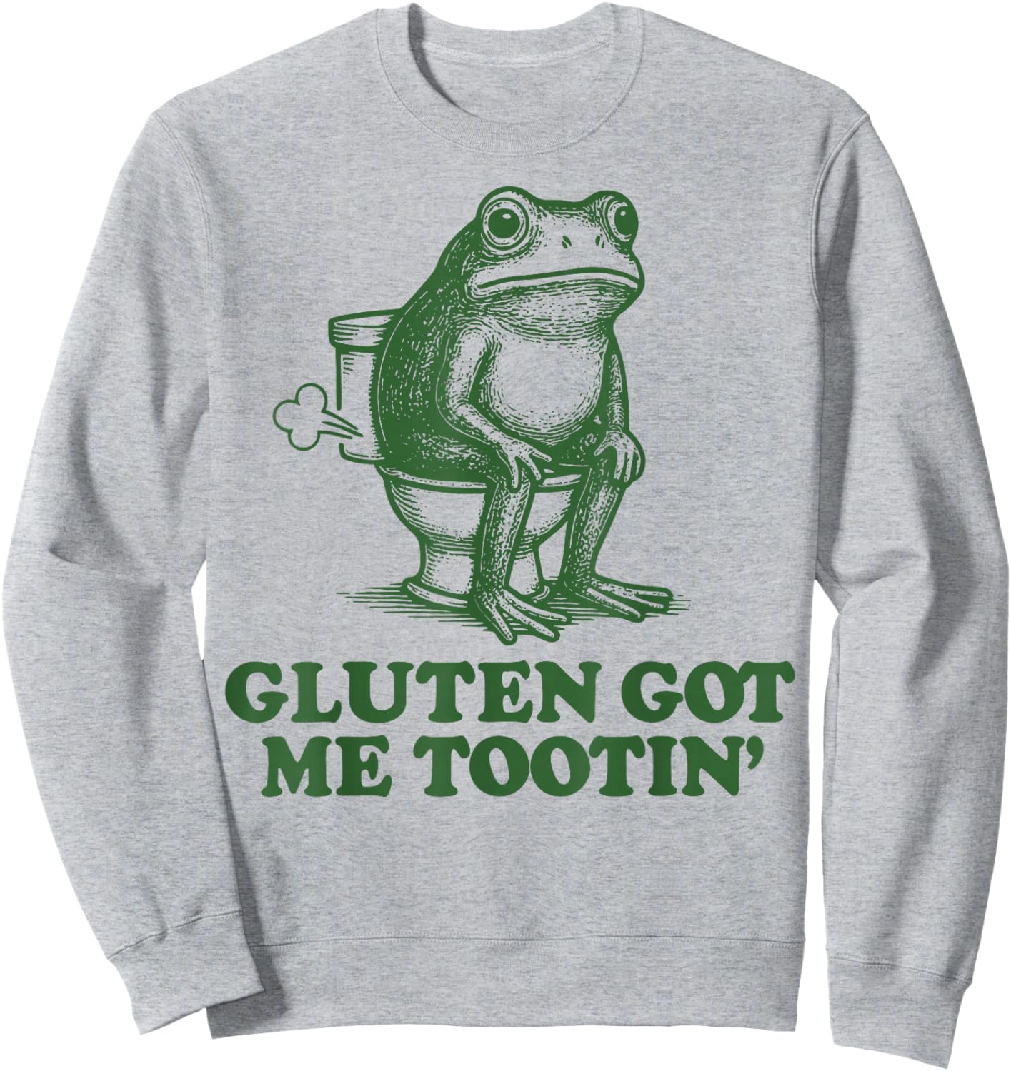 Gluten Got Me Tootin Frog Sweatshirt - Sweatshirt | Ash