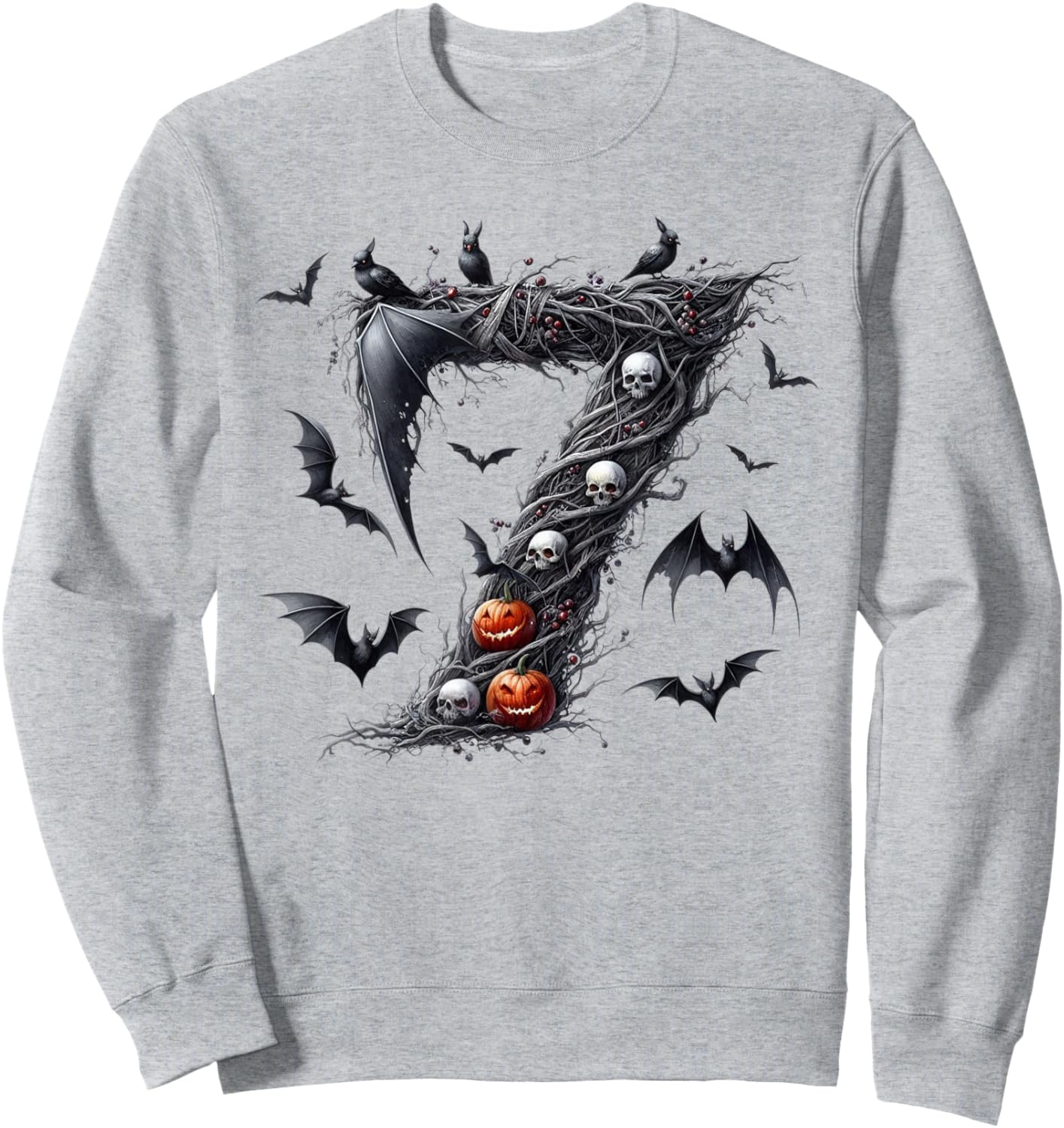 Six Seven Meme 6 7 Funny Halloween Couple Matching Costume Sweatshirt - Sweatshirt | Ash