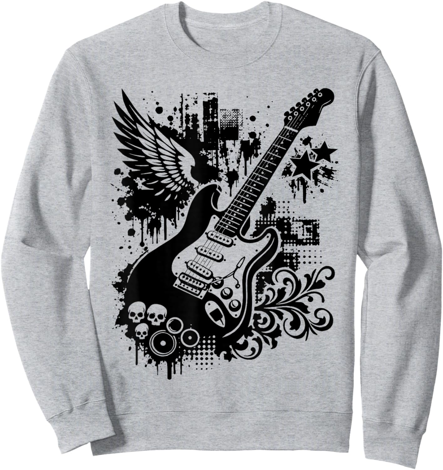 Frutiger Metro - Y2K Electric Guitar Sweatshirt - Sweatshirt | Ash