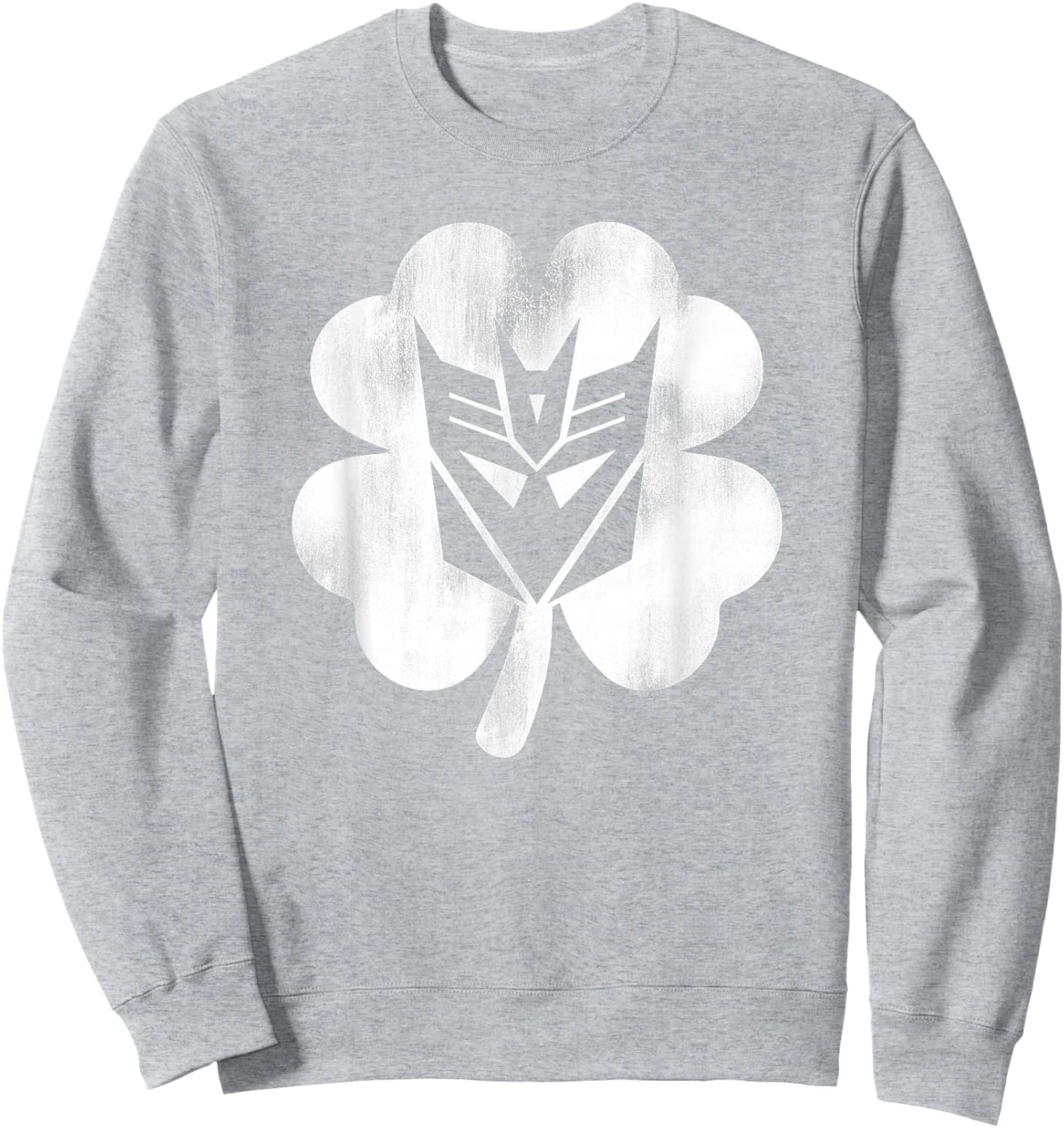 Transformers Decepticon Shamrock St. Patrick's Day Sweatshirt - Sweatshirt | Ash