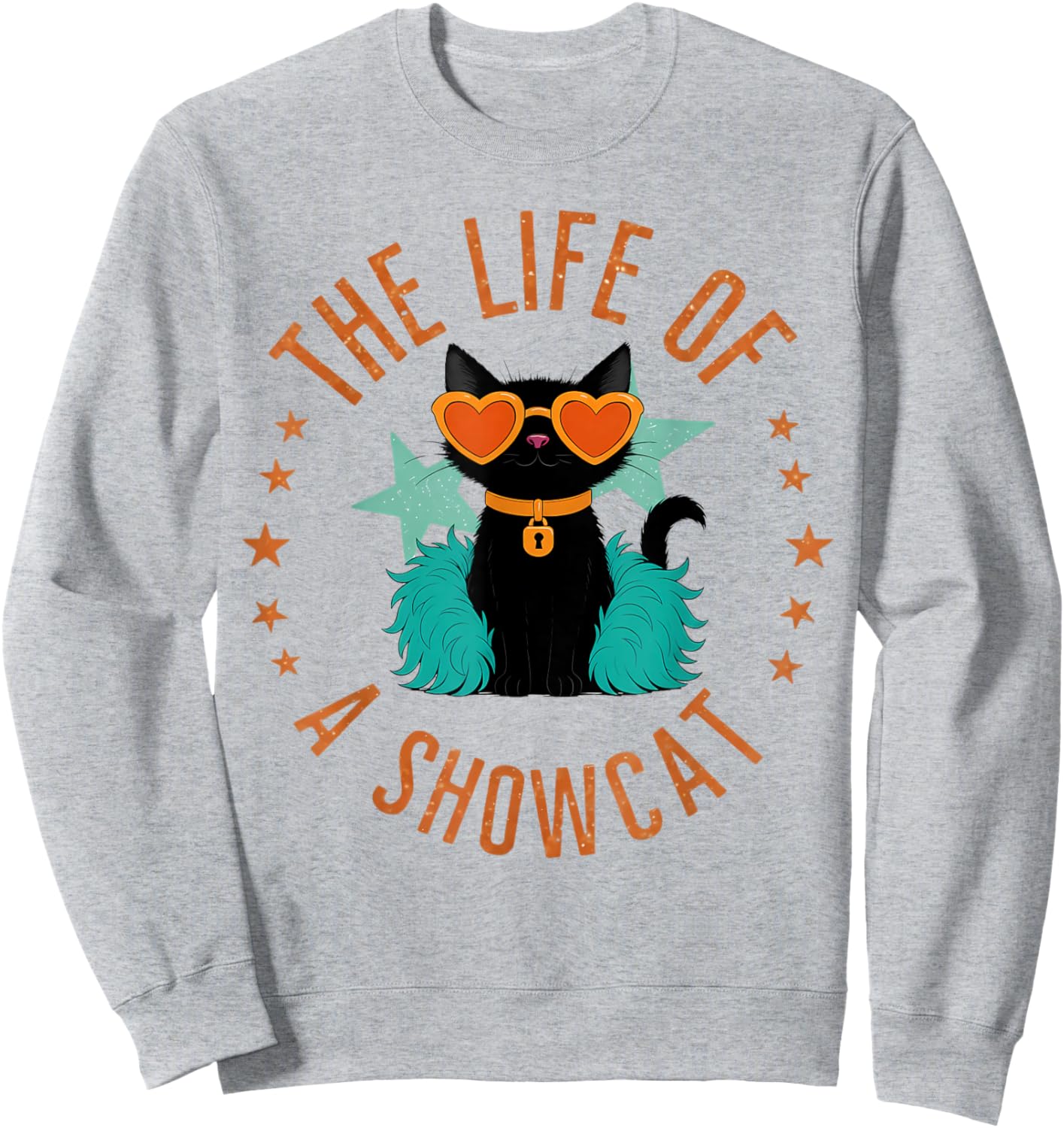Funny Cat Era Life of Showcat Cat Lovers Men Women Kids Sweatshirt - Sweatshirt | Ash