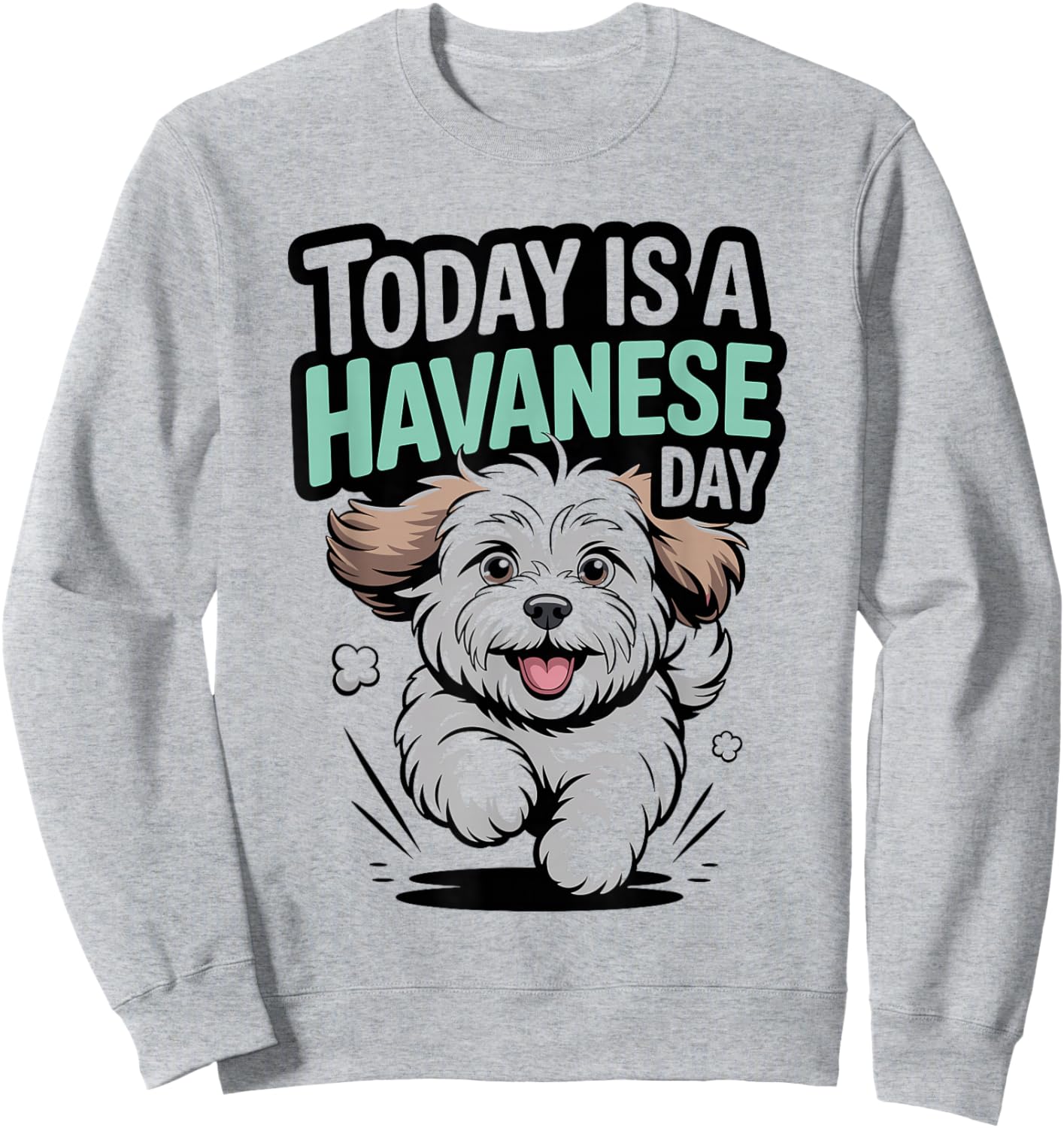 Today is A Havanese Day Cute Funny Pet Dog Breed Lover Style Sweatshirt - Sweatshirt | Ash