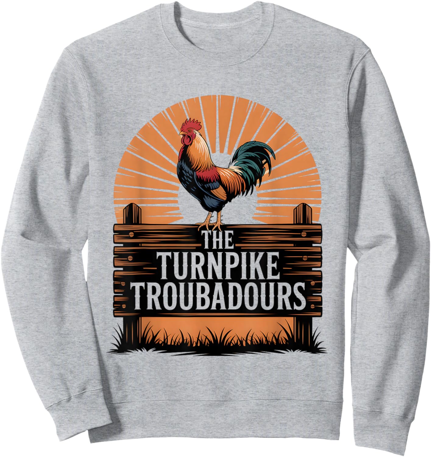 Vintage Turnpike Distressed Country Music Men Women Sweatshirt - Sweatshirt | Ash