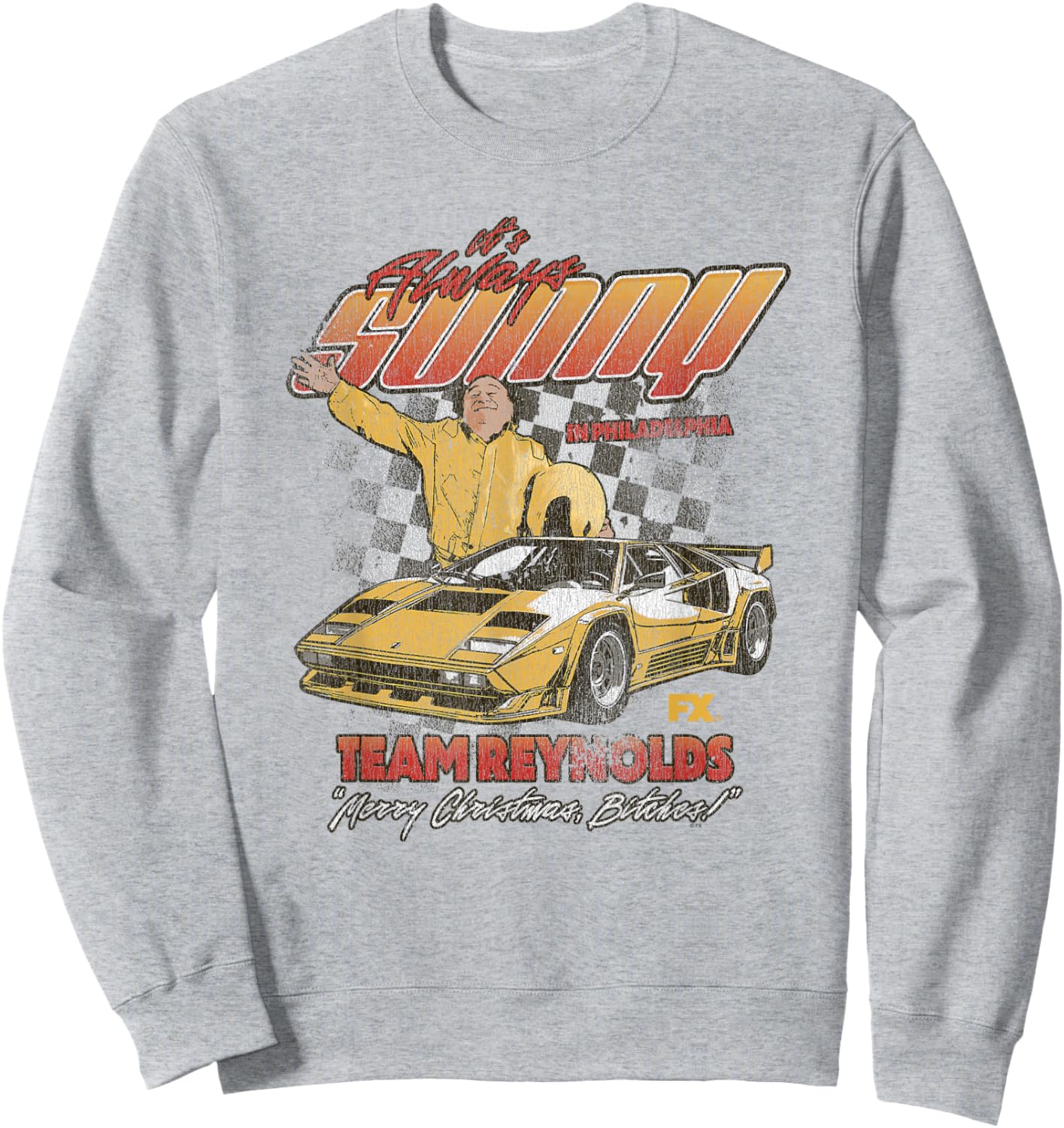 It's Always Sunny Team Reynolds Racing Funny Christmas Sweatshirt - Sweatshirt | Ash