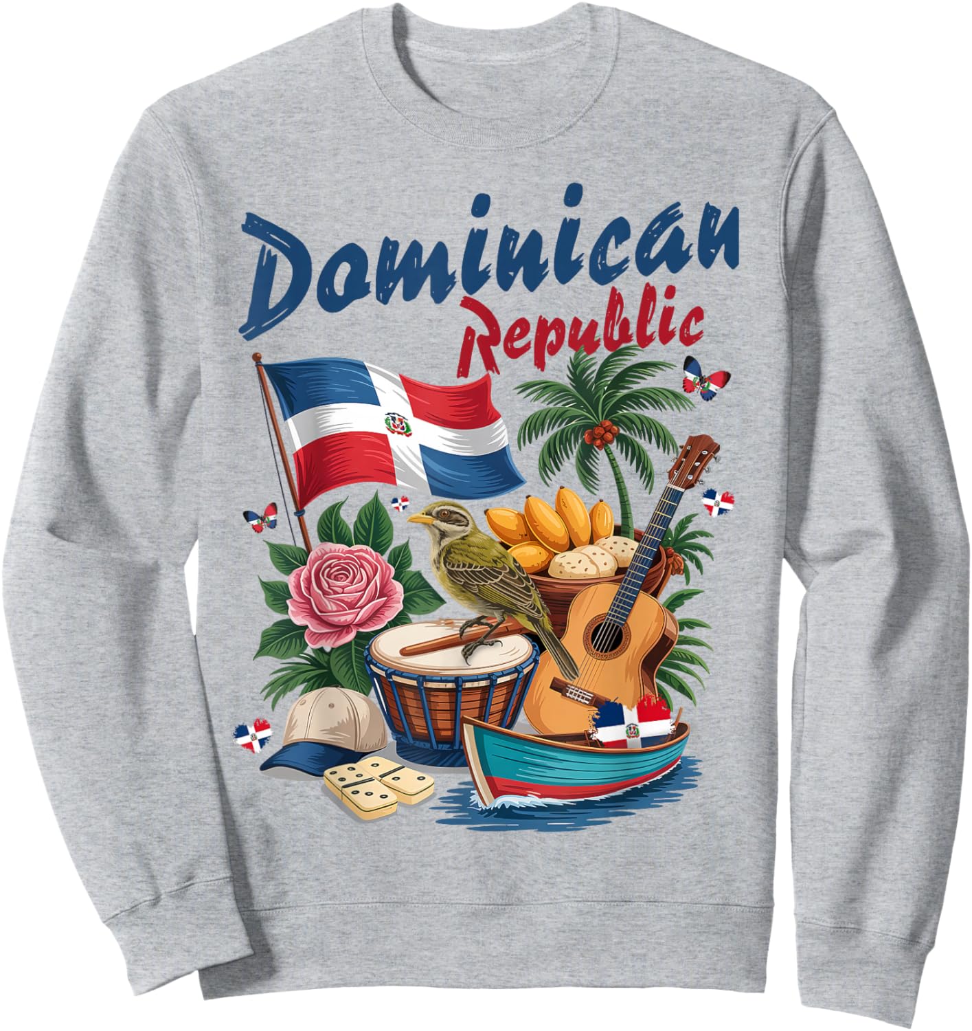 Dominican Republic Outfit Idea for Kids Dominican Themed Sweatshirt - Sweatshirt | Ash