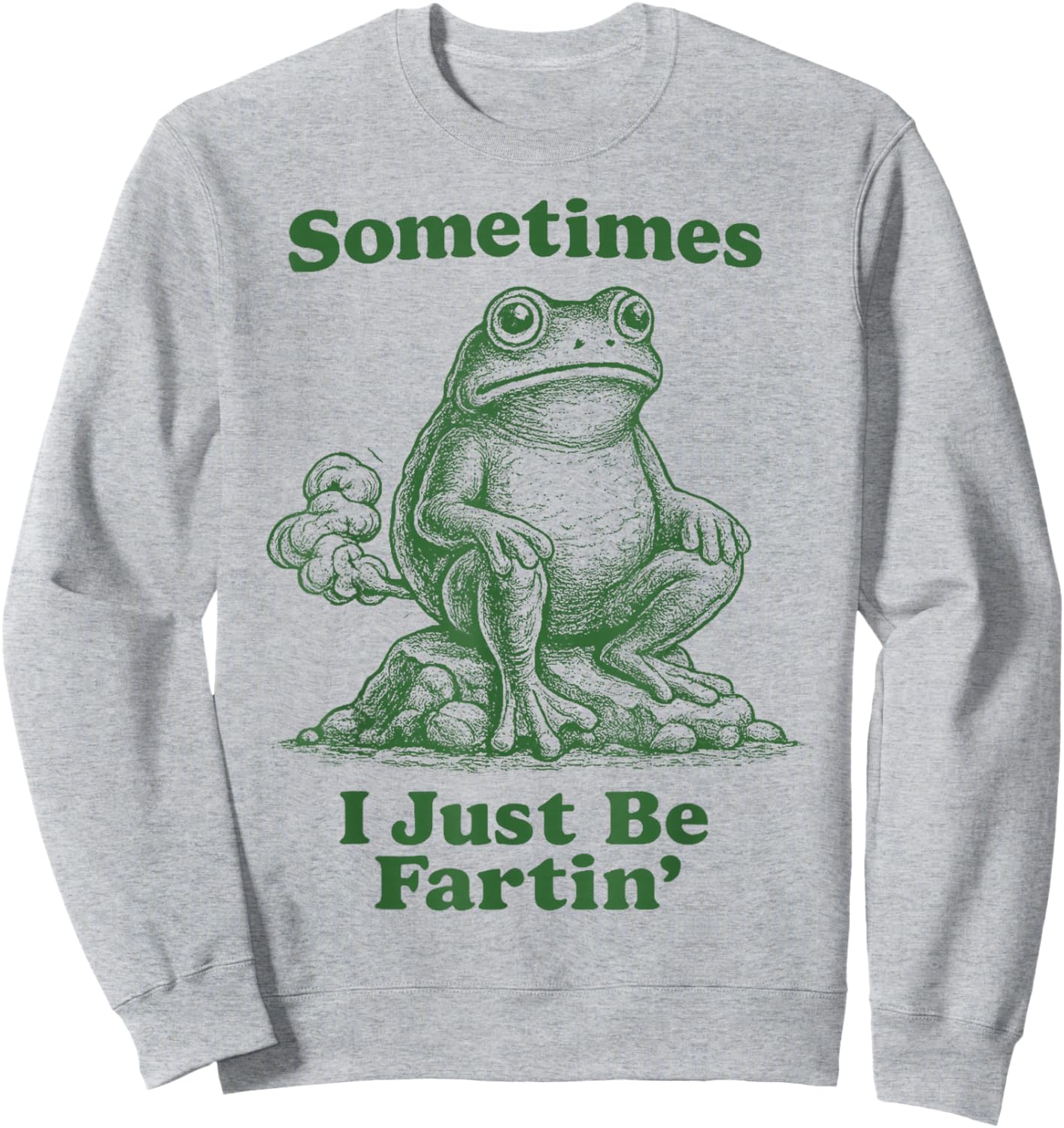 Sometimes I Just Be Fartin' Frog Sweatshirt - Sweatshirt | Ash