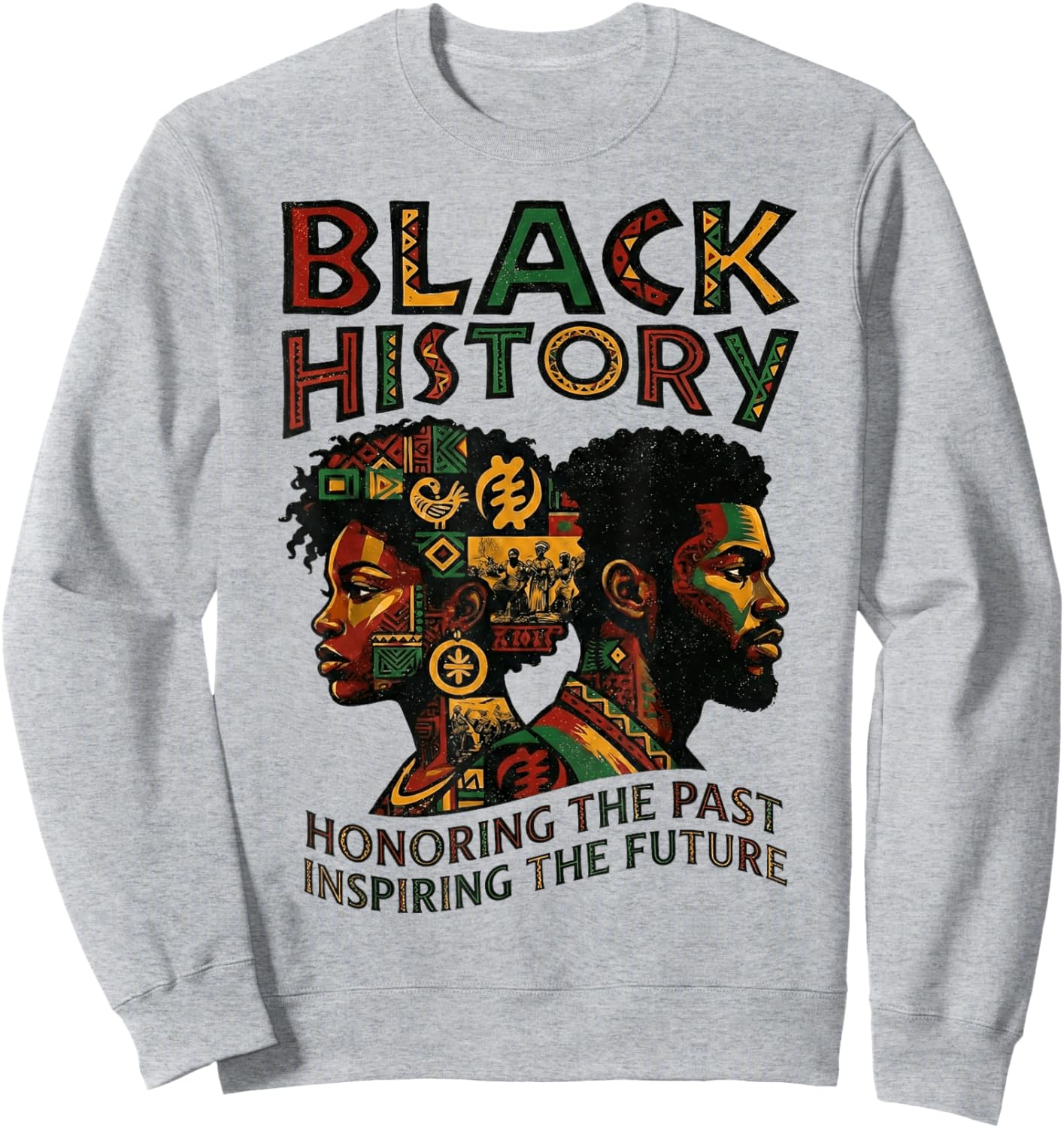 African Roots Black Leaders Black History Month Men Women Sweatshirt - Sweatshirt | Ash