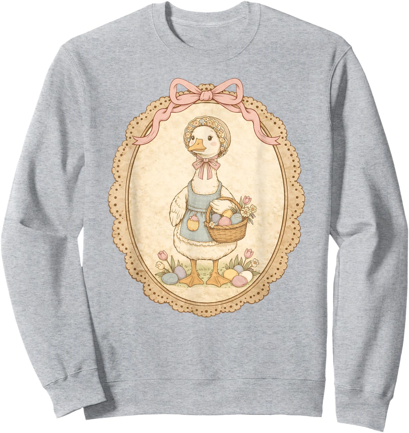Spring Season Mama Goose for Mom Women Grandma Easter Day Sweatshirt - Sweatshirt | Ash