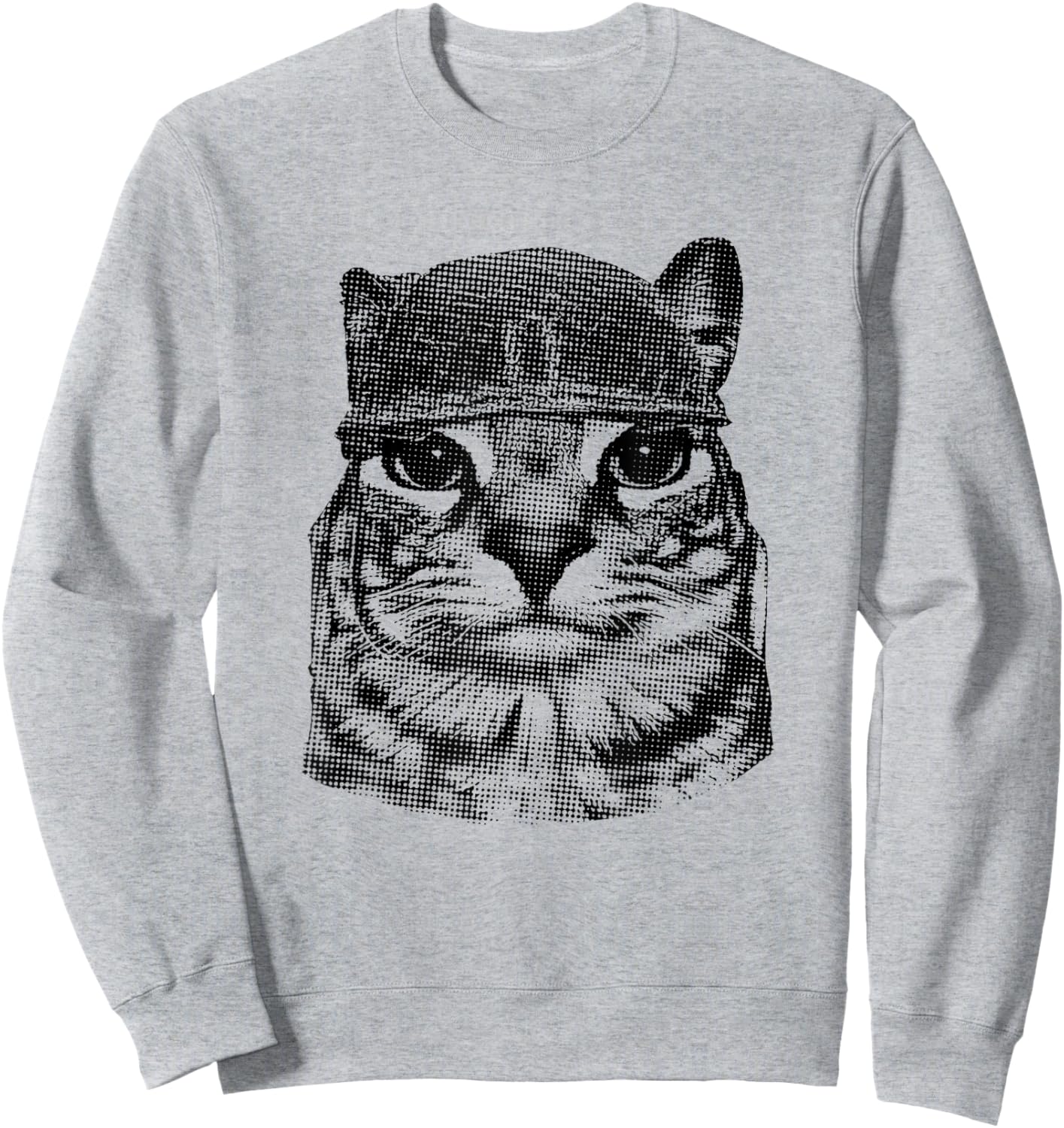 Y2k Kitty Meme Funny Silly Staring Cat Meme Women Men Kids Sweatshirt - Sweatshirt | Ash