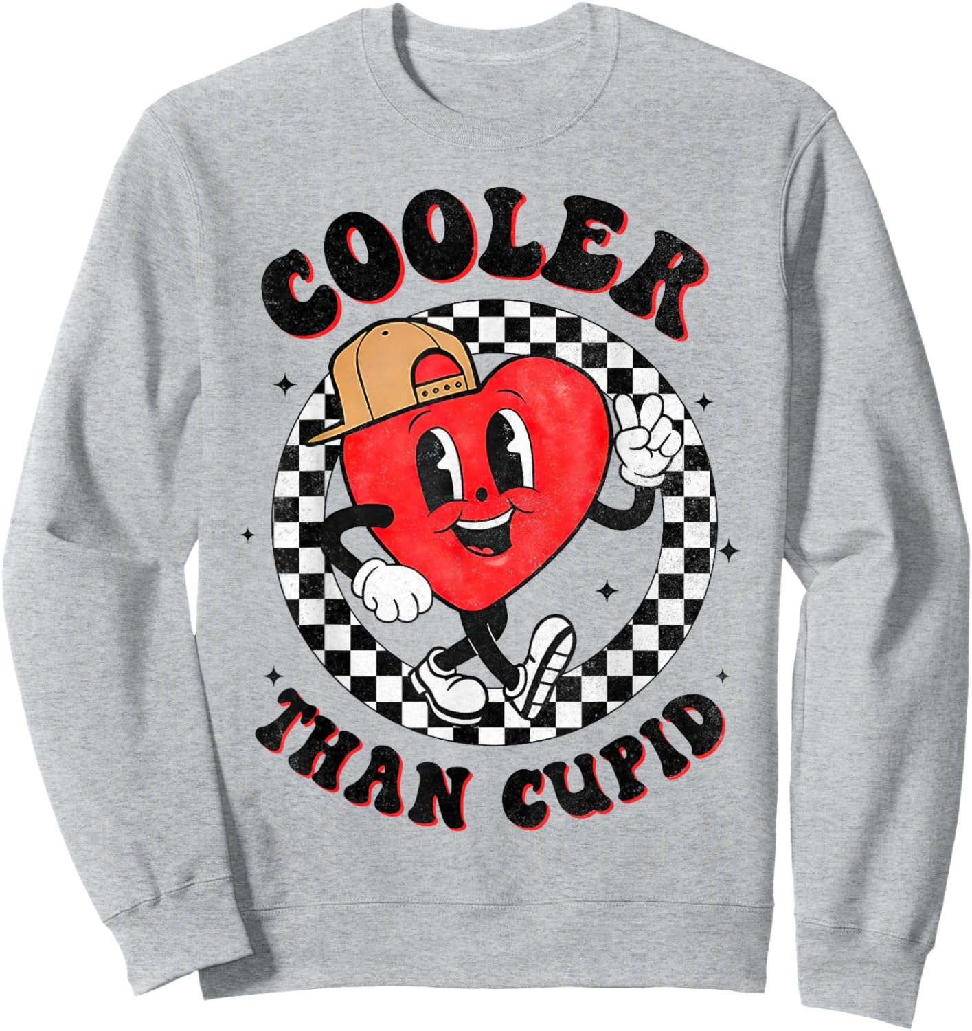Cooler Than Cupid Valentines Day for Teens Kids Boys Girls Sweatshirt - Sweatshirt | Ash