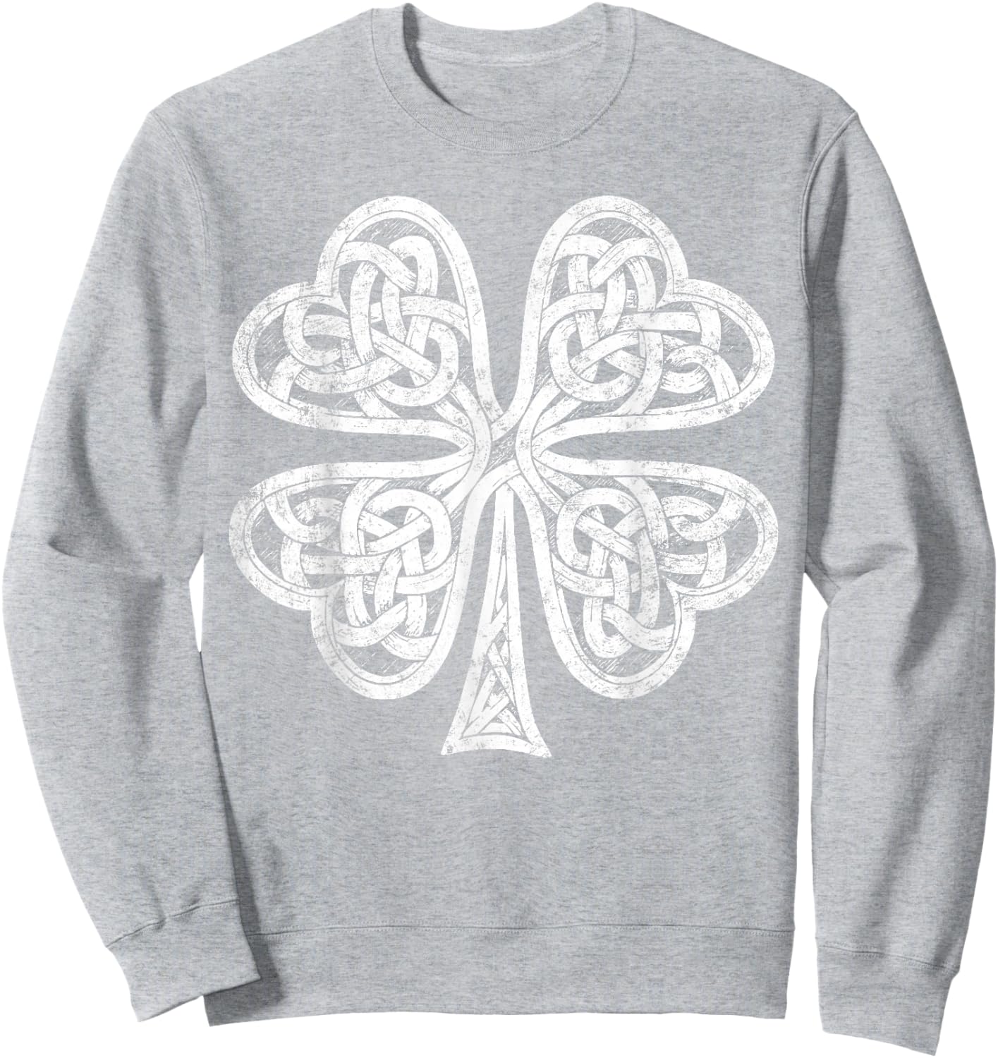 Vintage Irish Shamrock St Patricks Day Sweatshirt - Sweatshirt | Ash