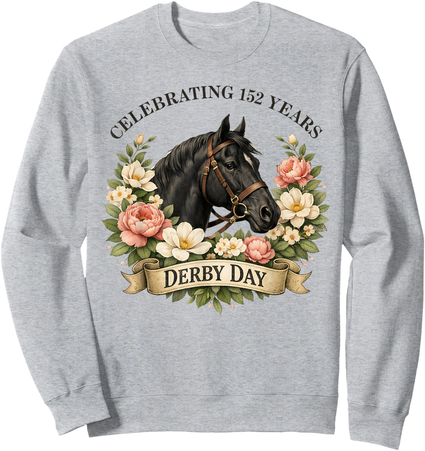 Celebrating 152 Years KY Derby Day Men Vintage Sweatshirt - Sweatshirt | Ash