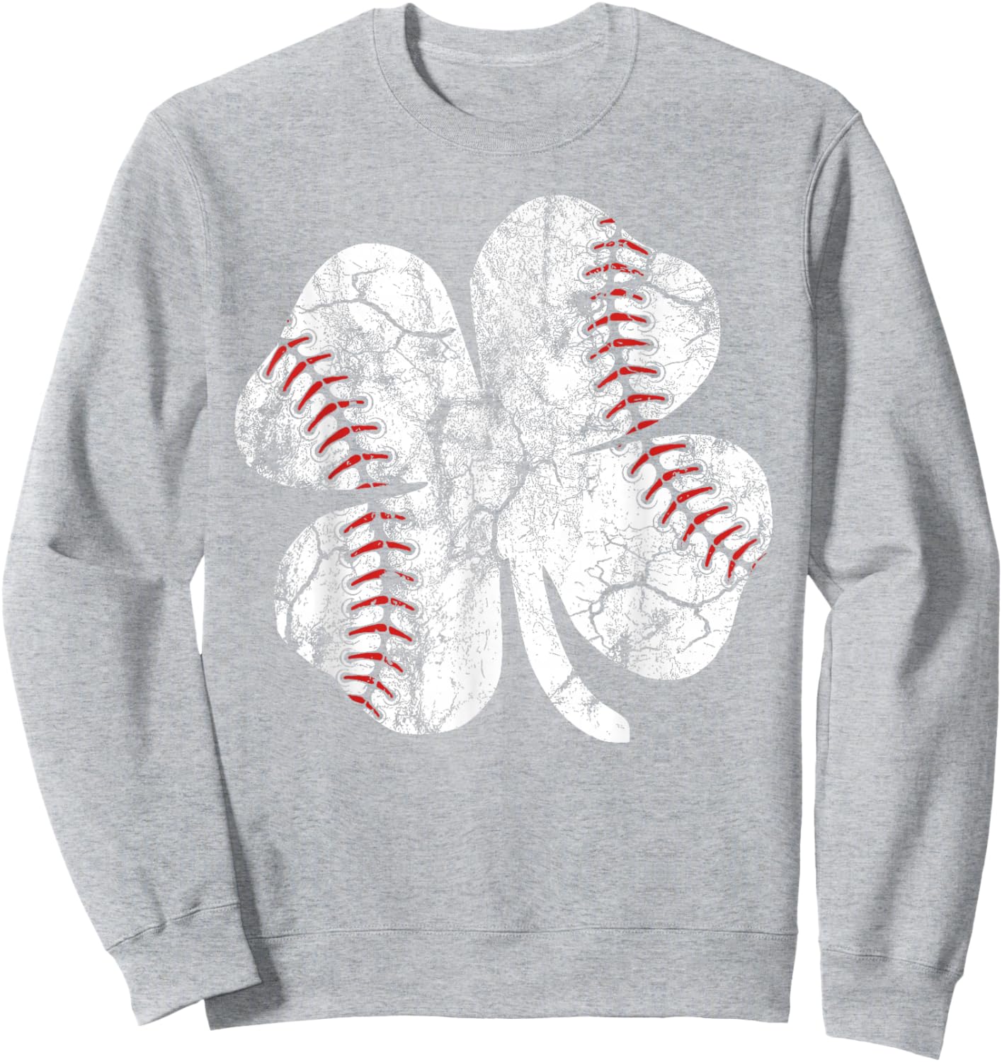 St Patricks Day Shamrock Baseball Saint Paddy's Kids Boys Sweatshirt - Sweatshirt | Ash
