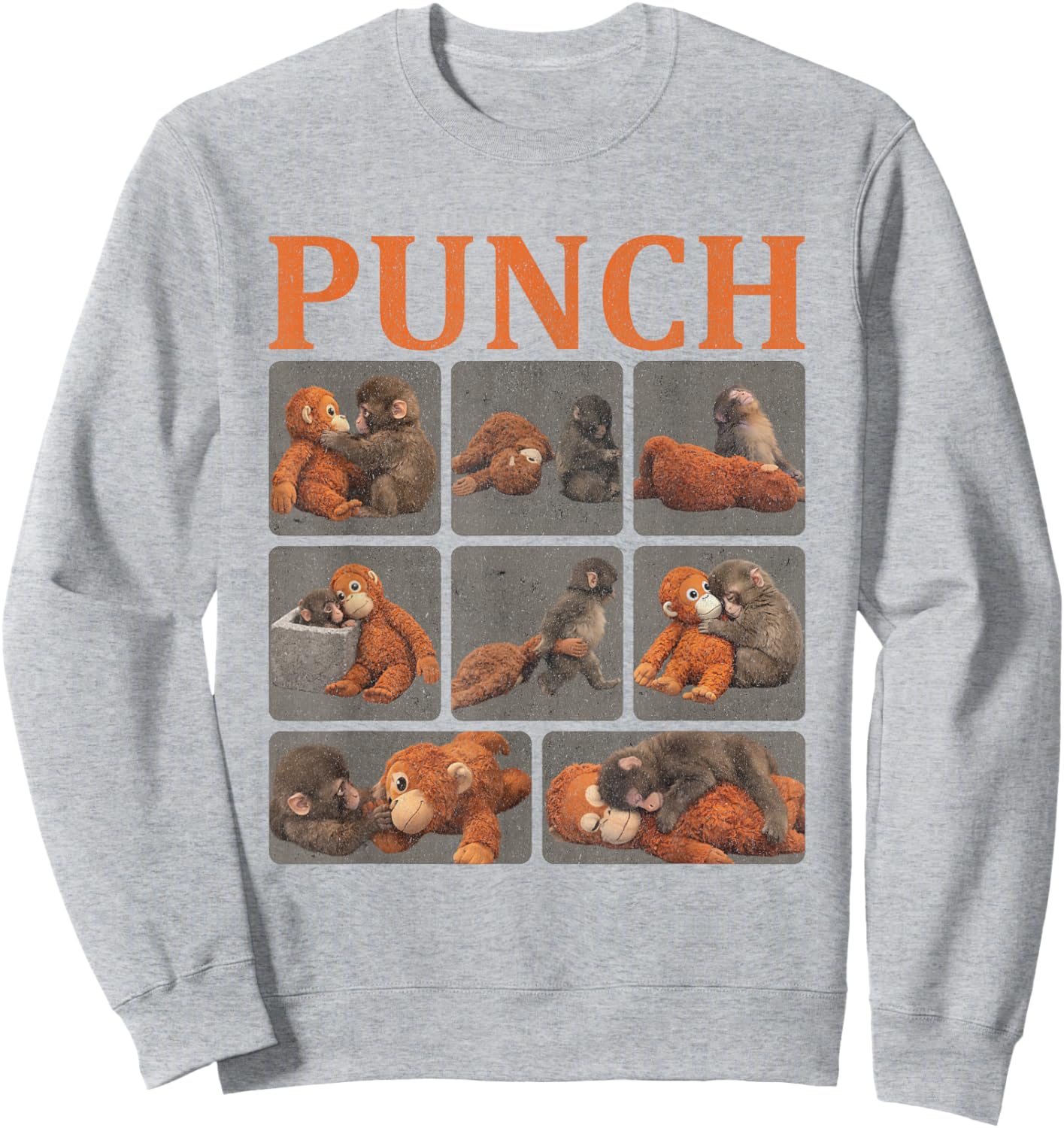 Punch Cute Monkey Sweatshirt - Sweatshirt | Ash