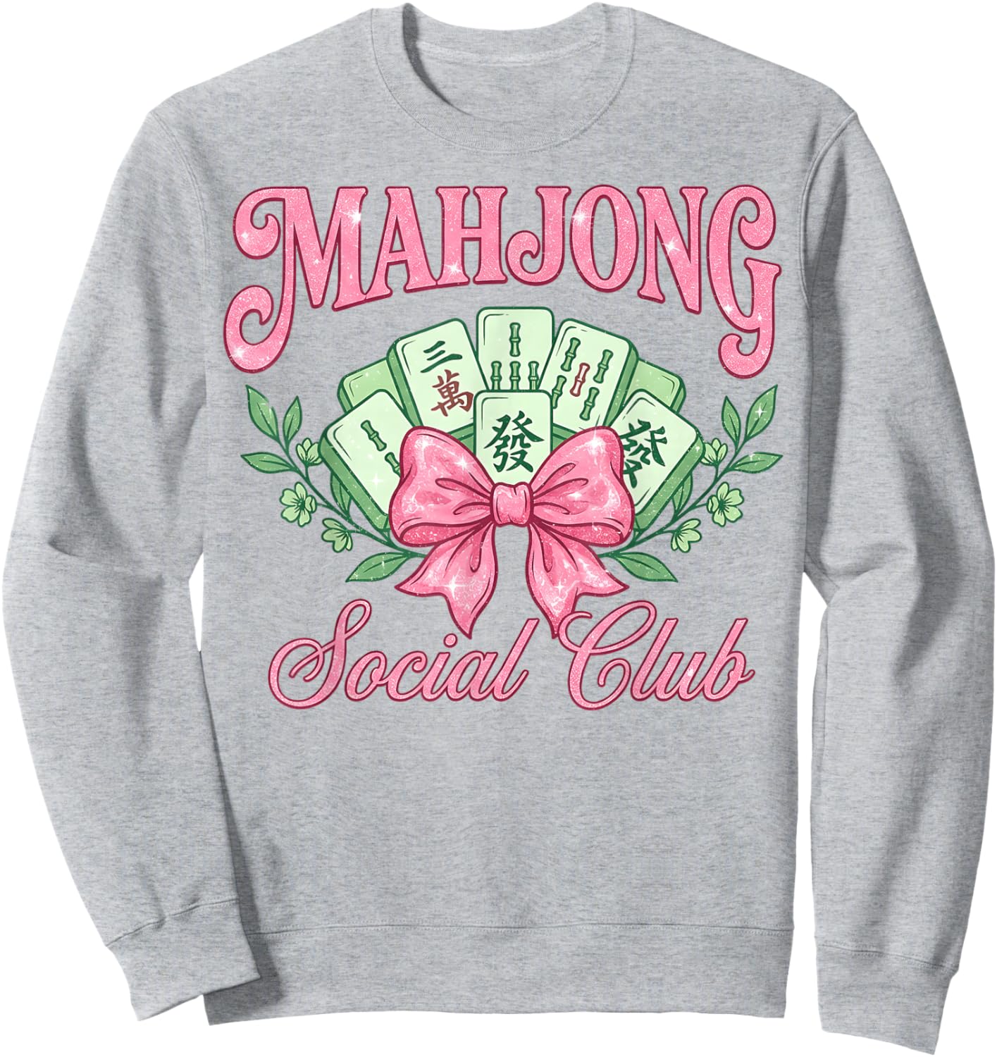Mahjong Social Club Mahjong Love Playing Chinese Game Sweatshirt - Sweatshirt | Ash