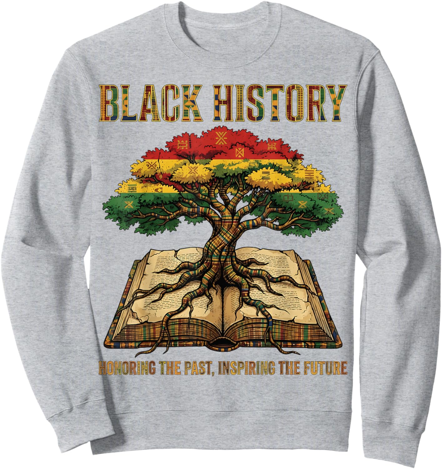Honoring Past Inspiring Future Black History Month BHM Sweatshirt - Sweatshirt | Ash