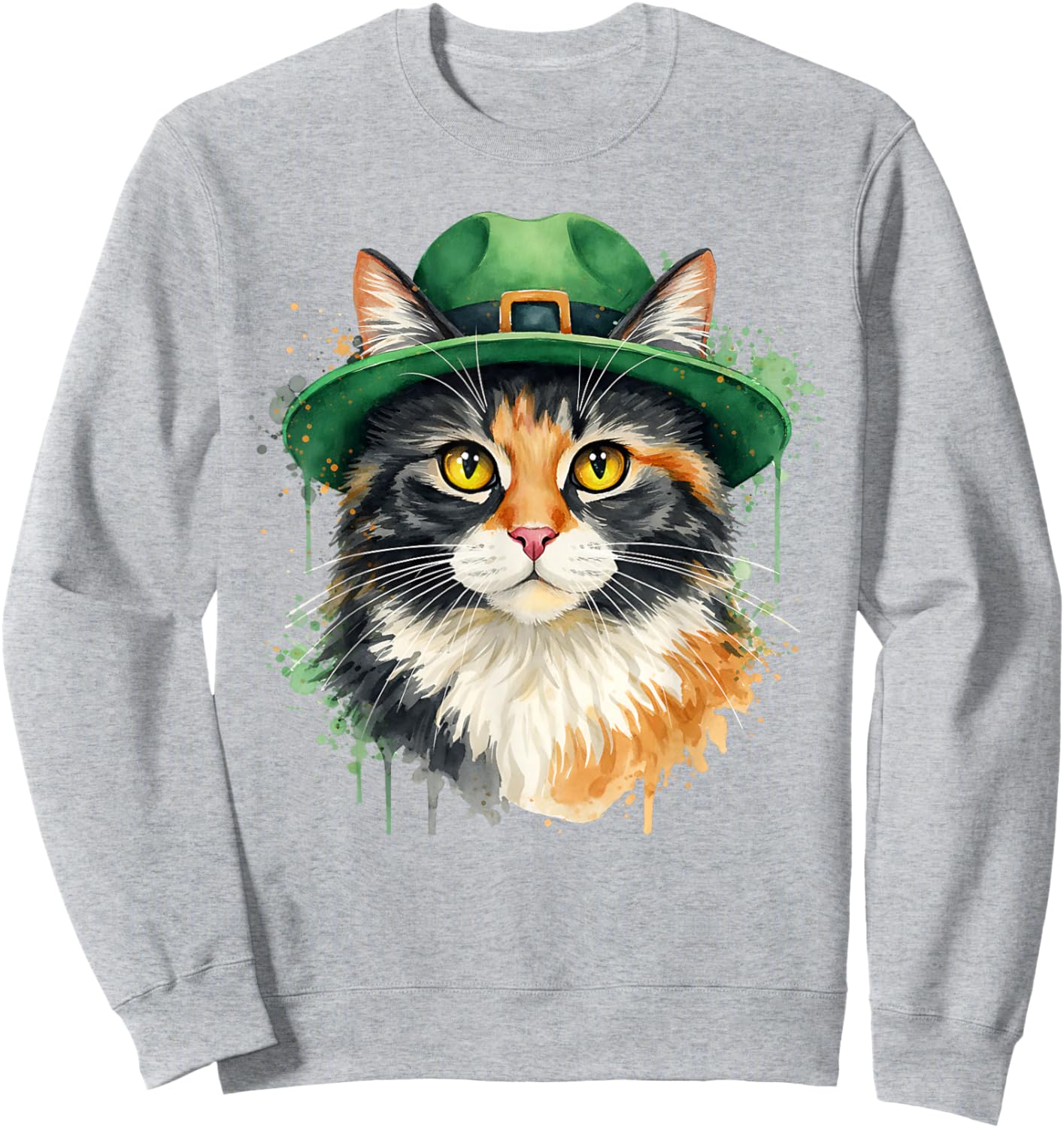 Irish Cat St Patricks Day Catricks Day Kitty Kitten Lover Sweatshirt - Sweatshirt | Ash