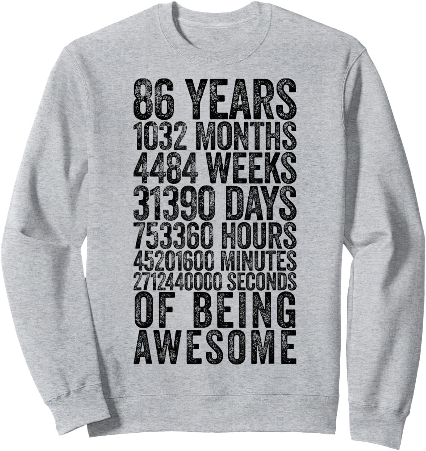 Funny 86th Birthday Shirt Old Meter Funny 86 Year Old Gifts Sweatshirt - Sweatshirt | Ash