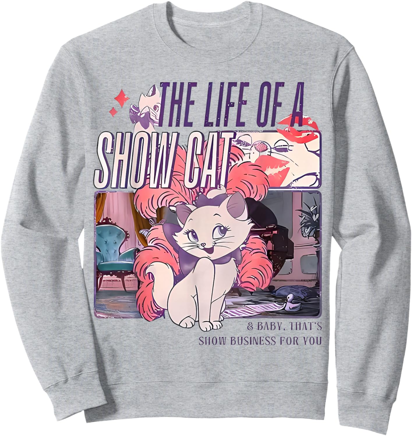 The Life of A ShowCat,Family Holiday Vacation Trip,Cat Lover Sweatshirt - Sweatshirt | Ash