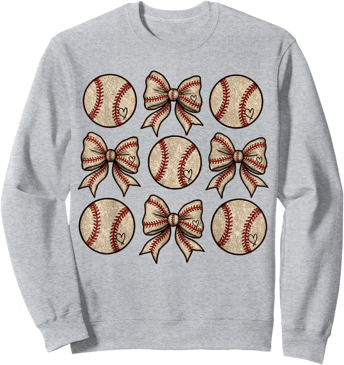 Soccer Bow Game Day Baseball Coquette Bow Women Girls Sweatshirt - Sweatshirt | Ash