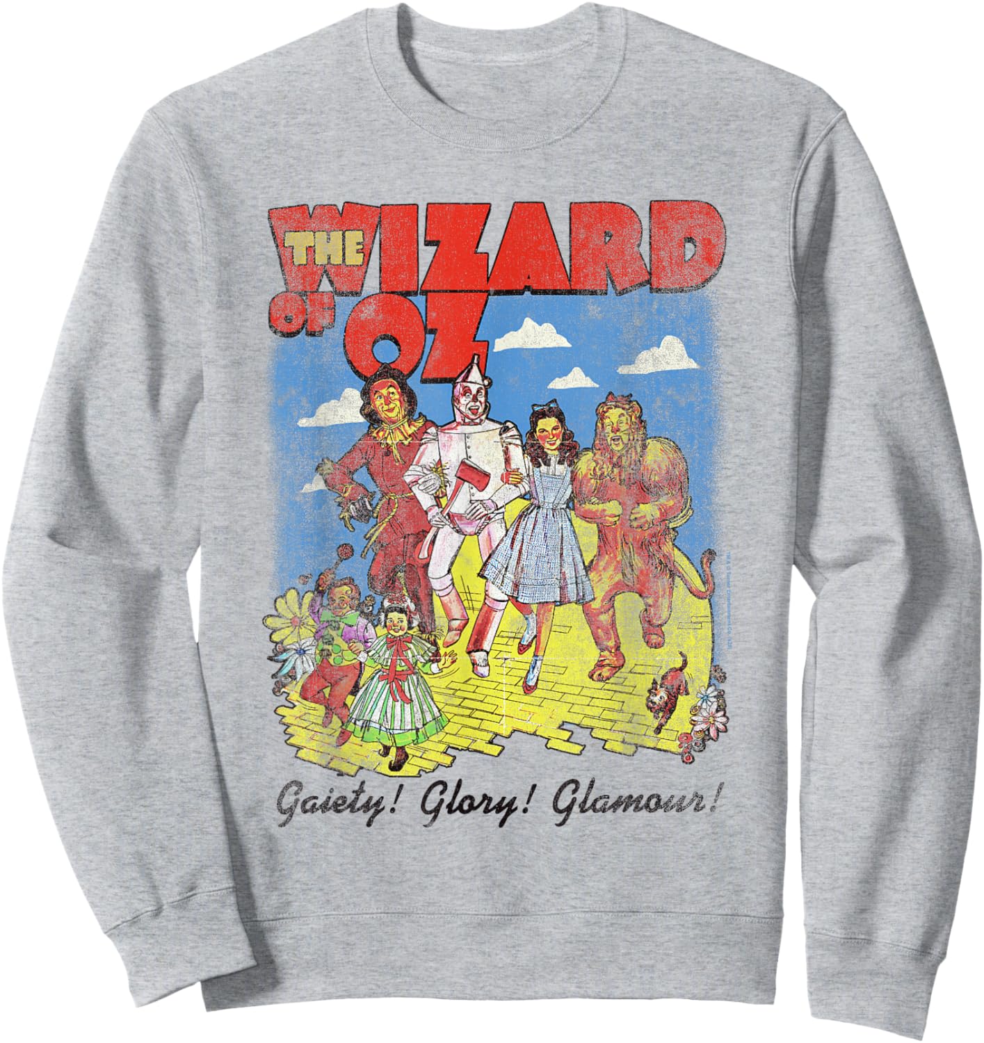 The Wizard of Oz Vintage Illustrated Poster Classic Movie Sweatshirt - Sweatshirt | Ash