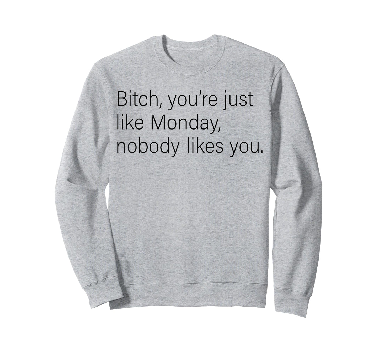 Bitch You're Just Like Monday Nobody Likes You Funny Saying T-Shirt