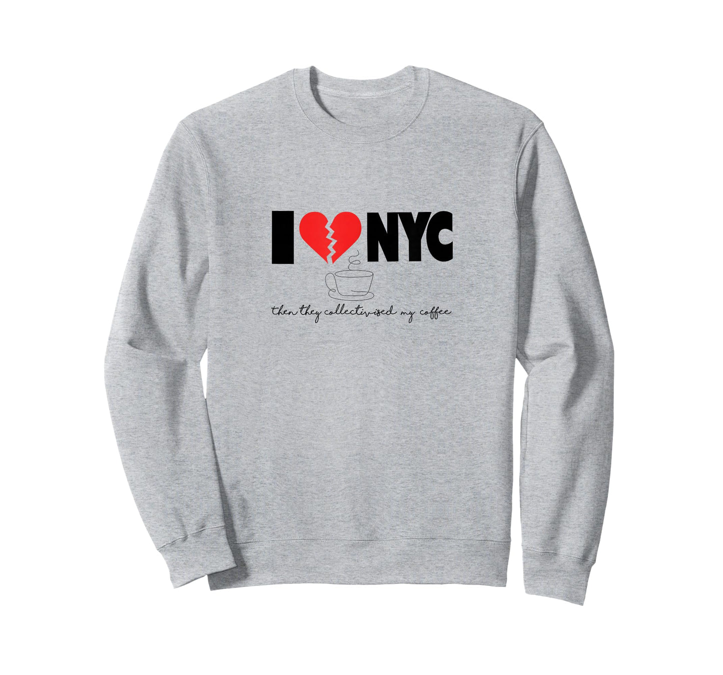 I Loved NYC Broken Heart Coffee Parody Design T-Shirt