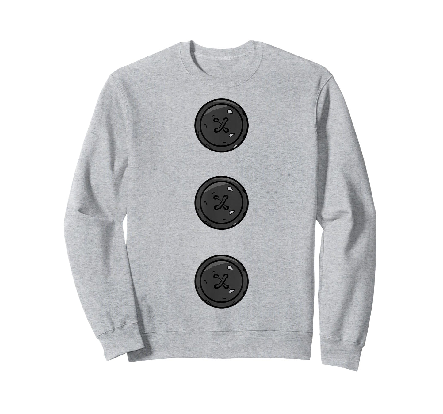 Funny Christmas Snowman Three Black Buttons Xmas Costume T-Shirt