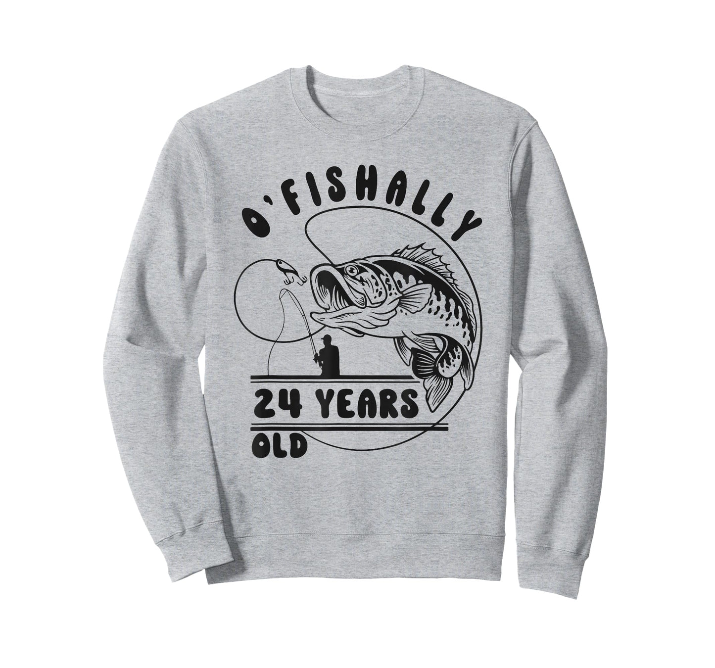 O’fishally 24 Years Old, Funny Fishing 24th Birthday T-Shirt