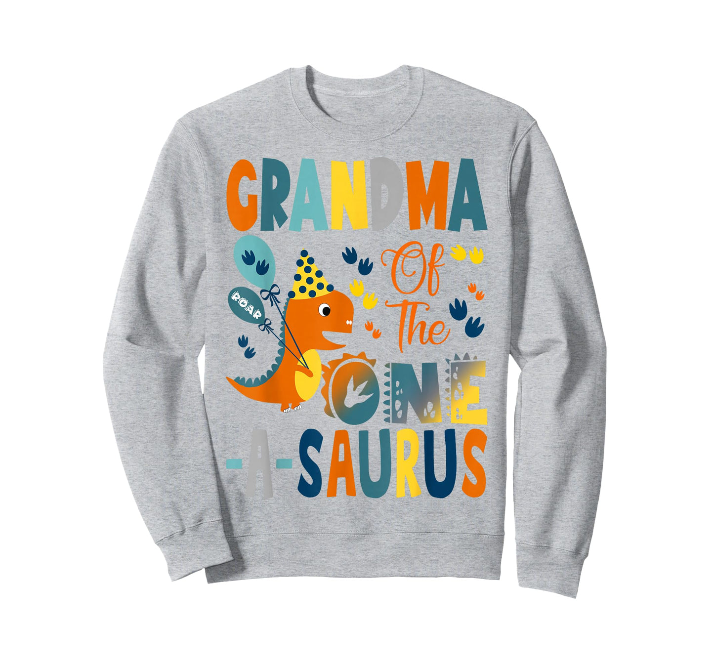 Grandma of The One-A-Saurus 1st Birthday Boy Dinosaur T-Shirt