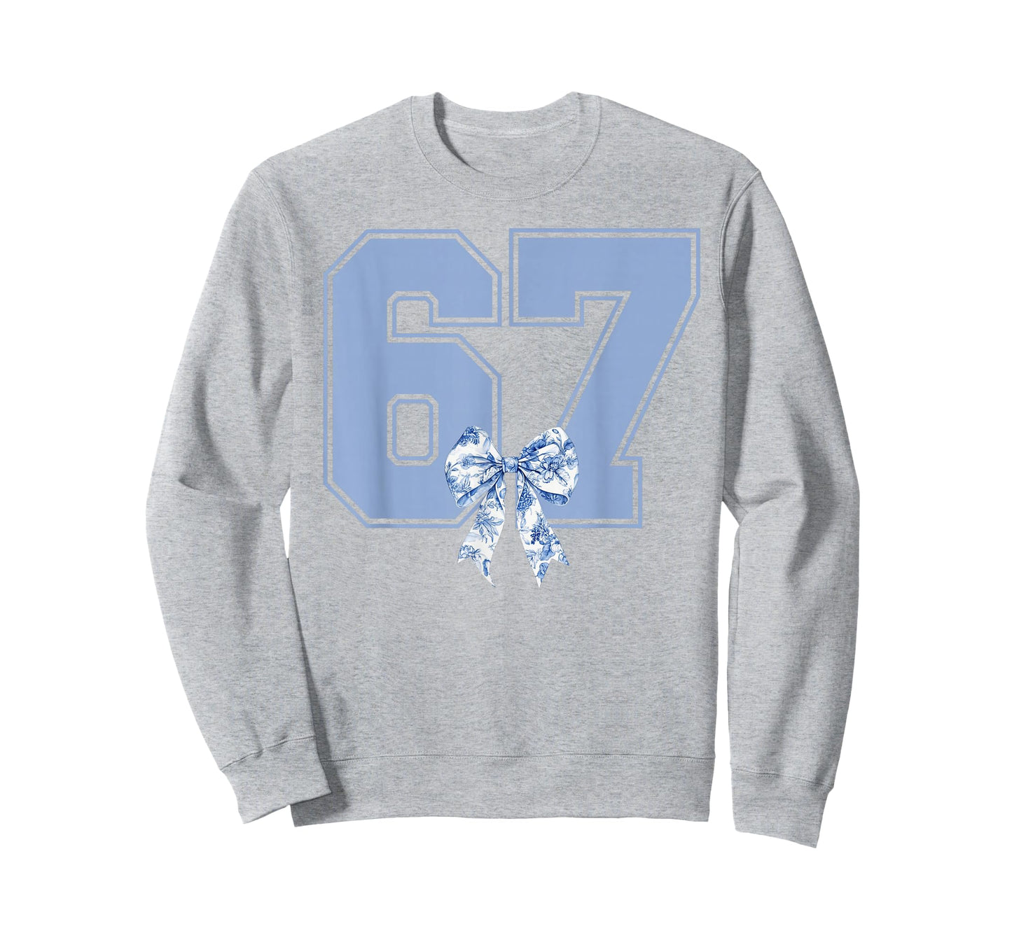 67 Meme Coquette Toile Blue Bow Funny Six Seven Girls T-Shirt