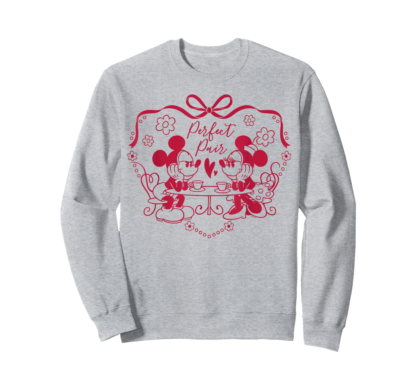 Disney Mickey & Minnie Perfect Pair Coquette Valentine's Day T-Shirt