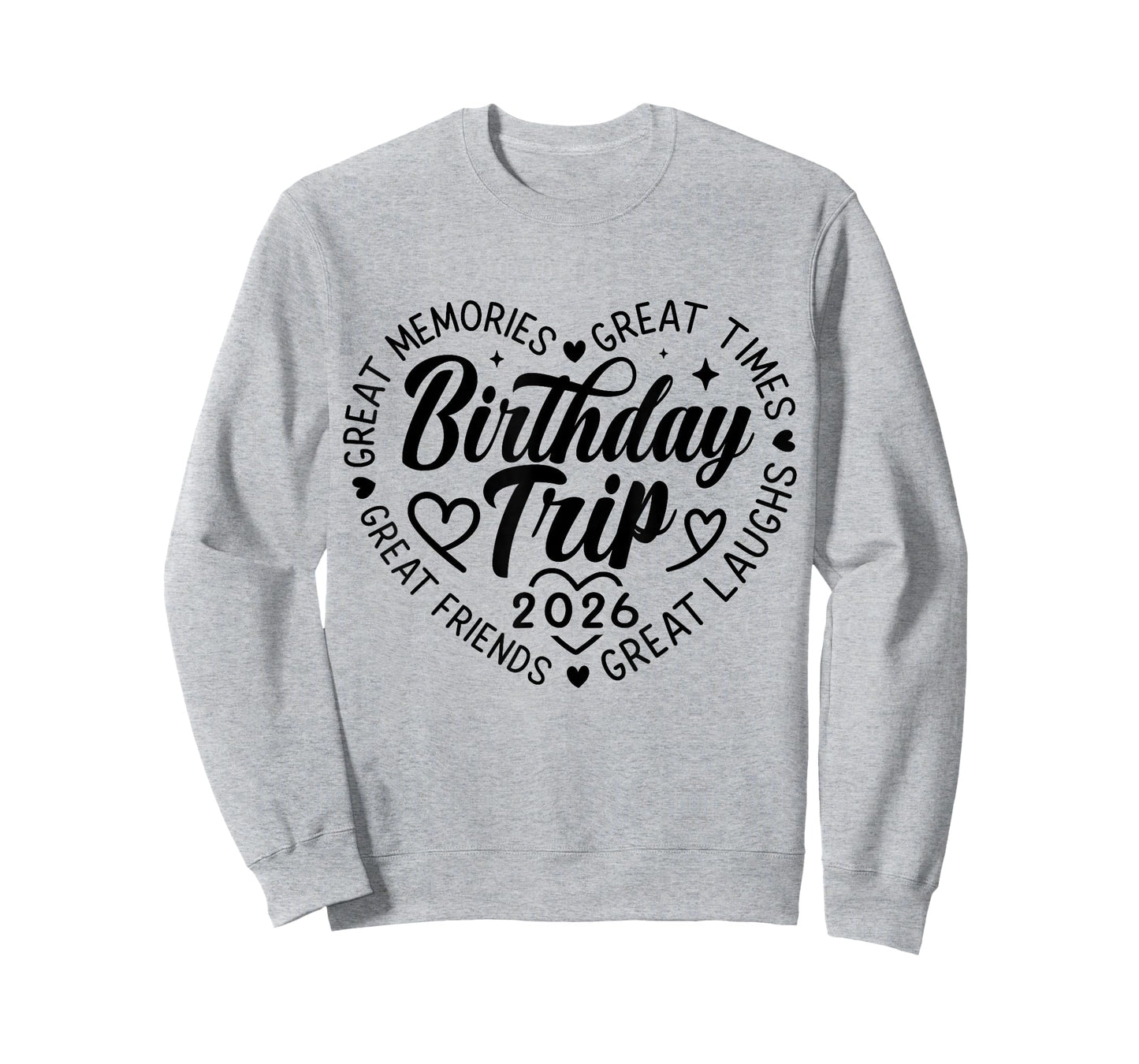 Birthday Crew Squad 2026 Tee Family Friends Trip Vacation T-Shirt