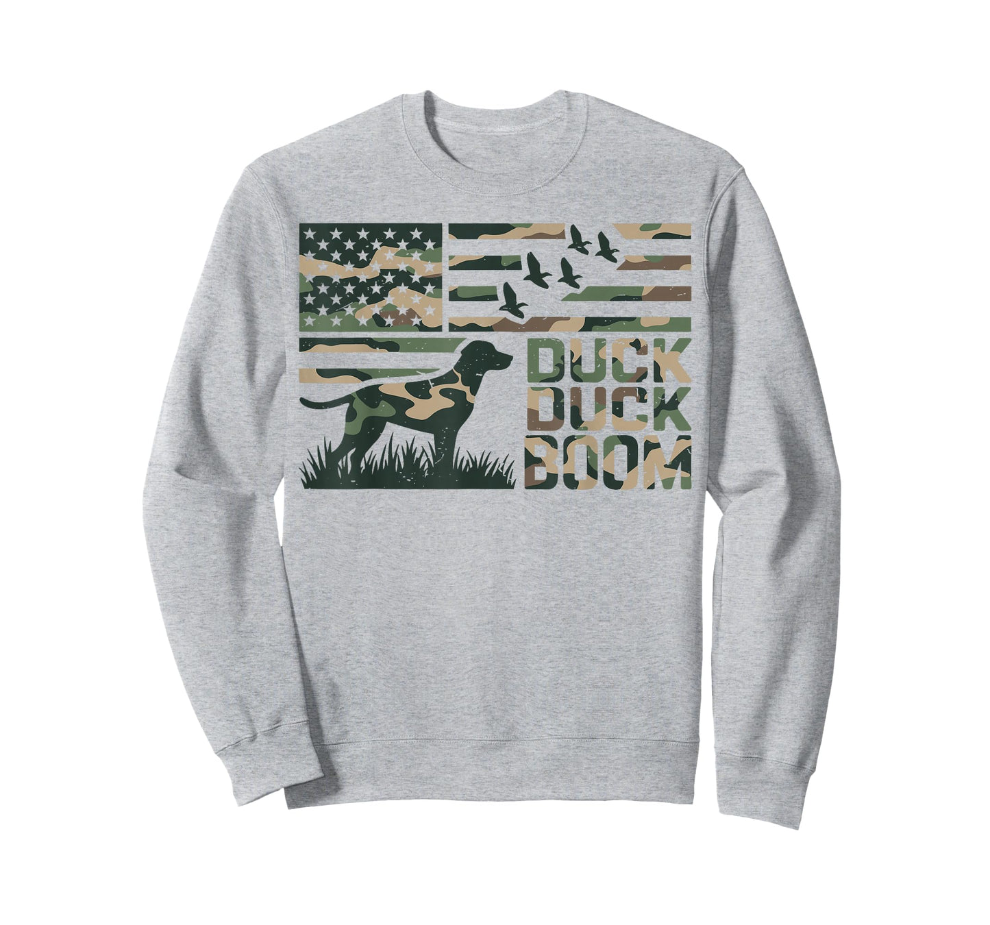 Youth Camo Mallard Duck Boom Hunting Season Camouflage Funny T-Shirt