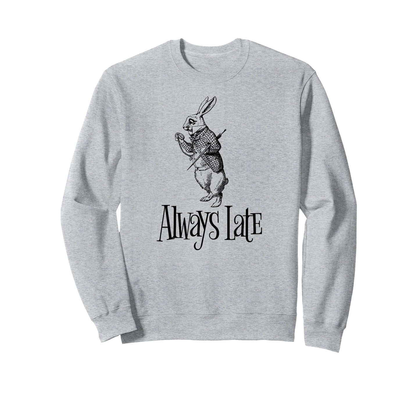 Always Late - White Rabbit Alice Wonderland T-Shirt