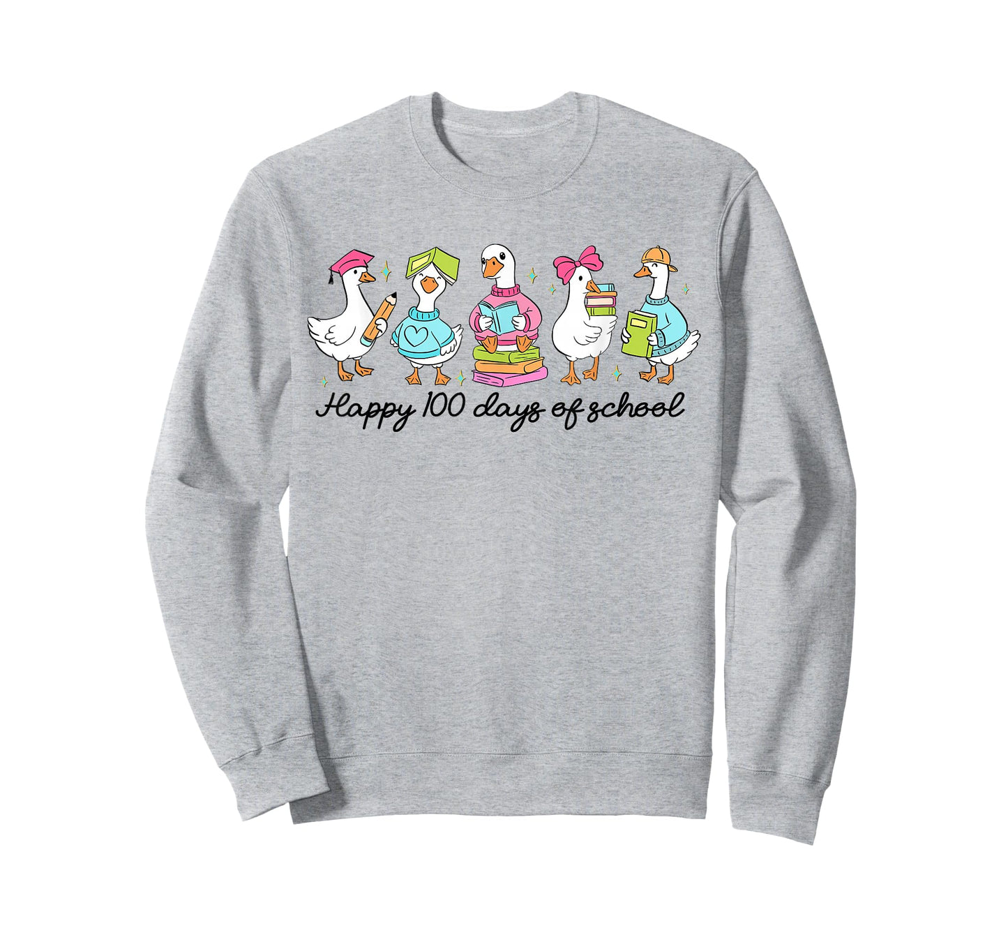 Happy 100 Days of School Goose 100th Day of School Teacher T-Shirt
