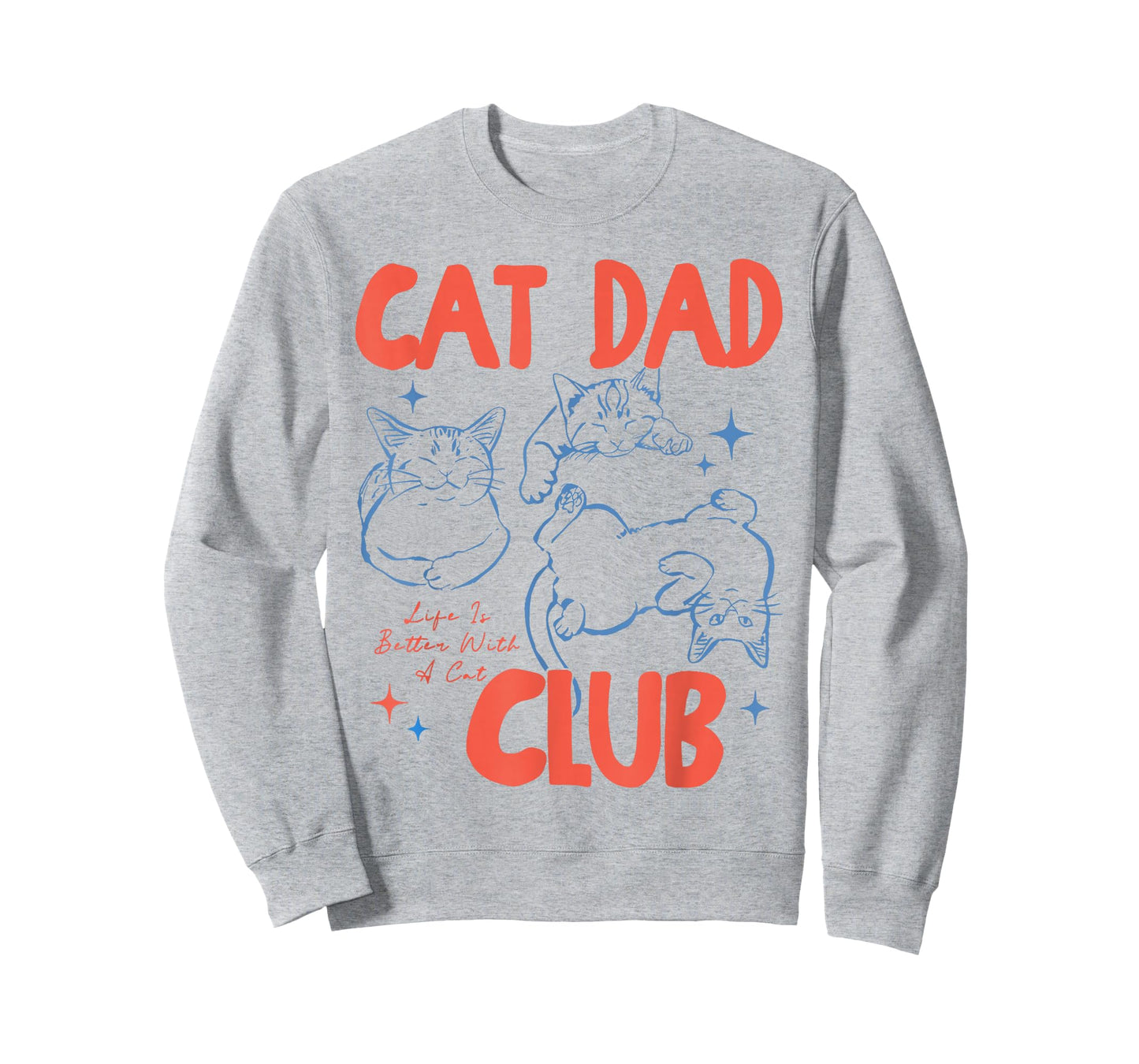 Vintage Cat Dad Club Life is Better with Cats Retro Cat Dad T-Shirt