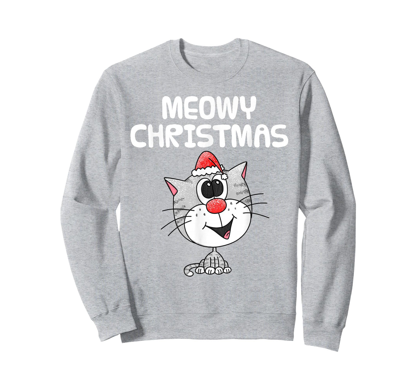 Meowy Christmas Cute Cat Xmas Funny T-Shirt