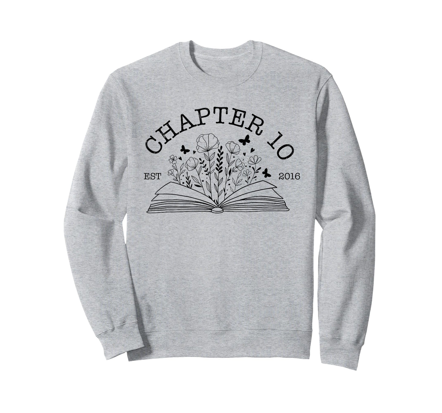 Cute 10th Birthday Chapter 10 Est 2016 Wildflower Book Lover T-Shirt