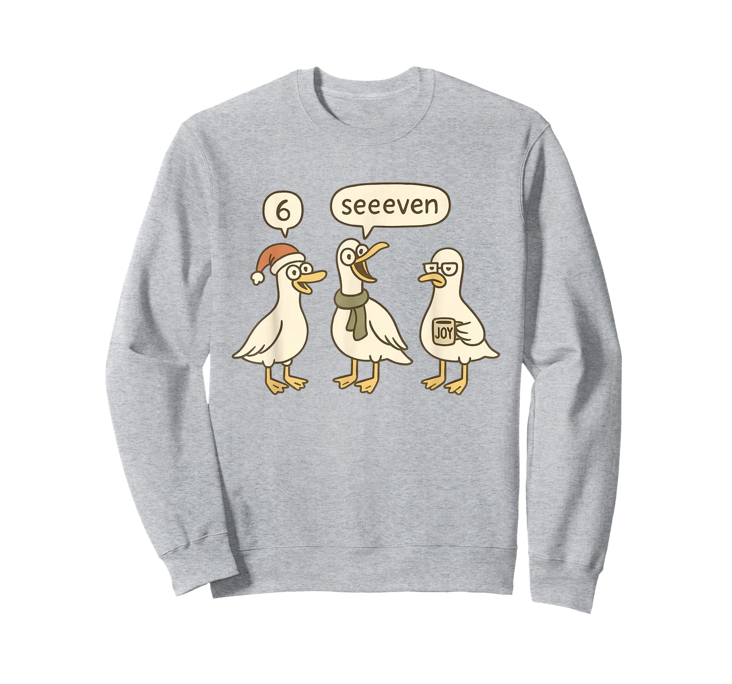 Women Funny 6 7 Christmas Teacher Holiday Geese Six Seven T-Shirt