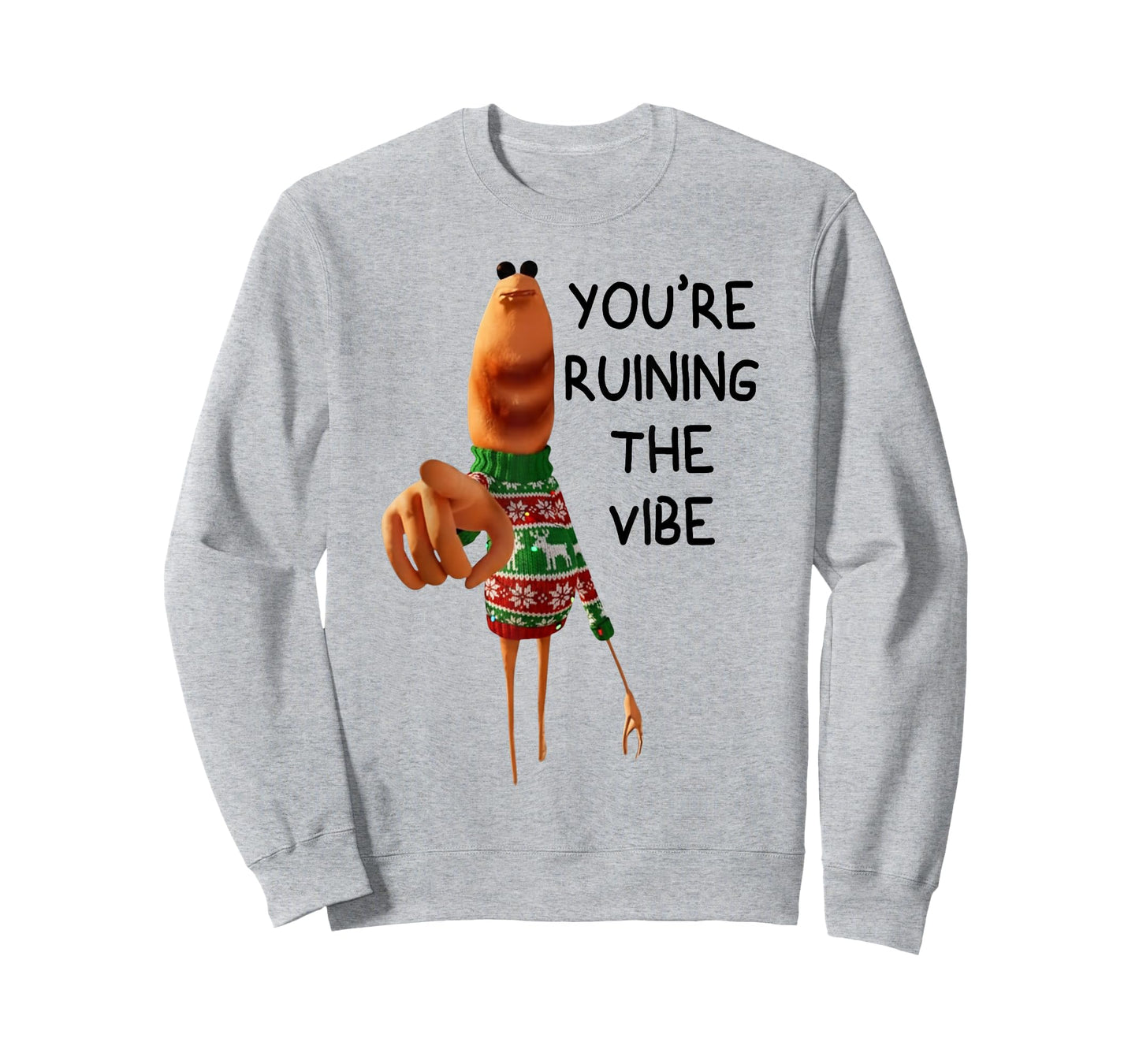 Funny Marcus The Worm You're Ruining The Vibe Christmas Meme T-Shirt