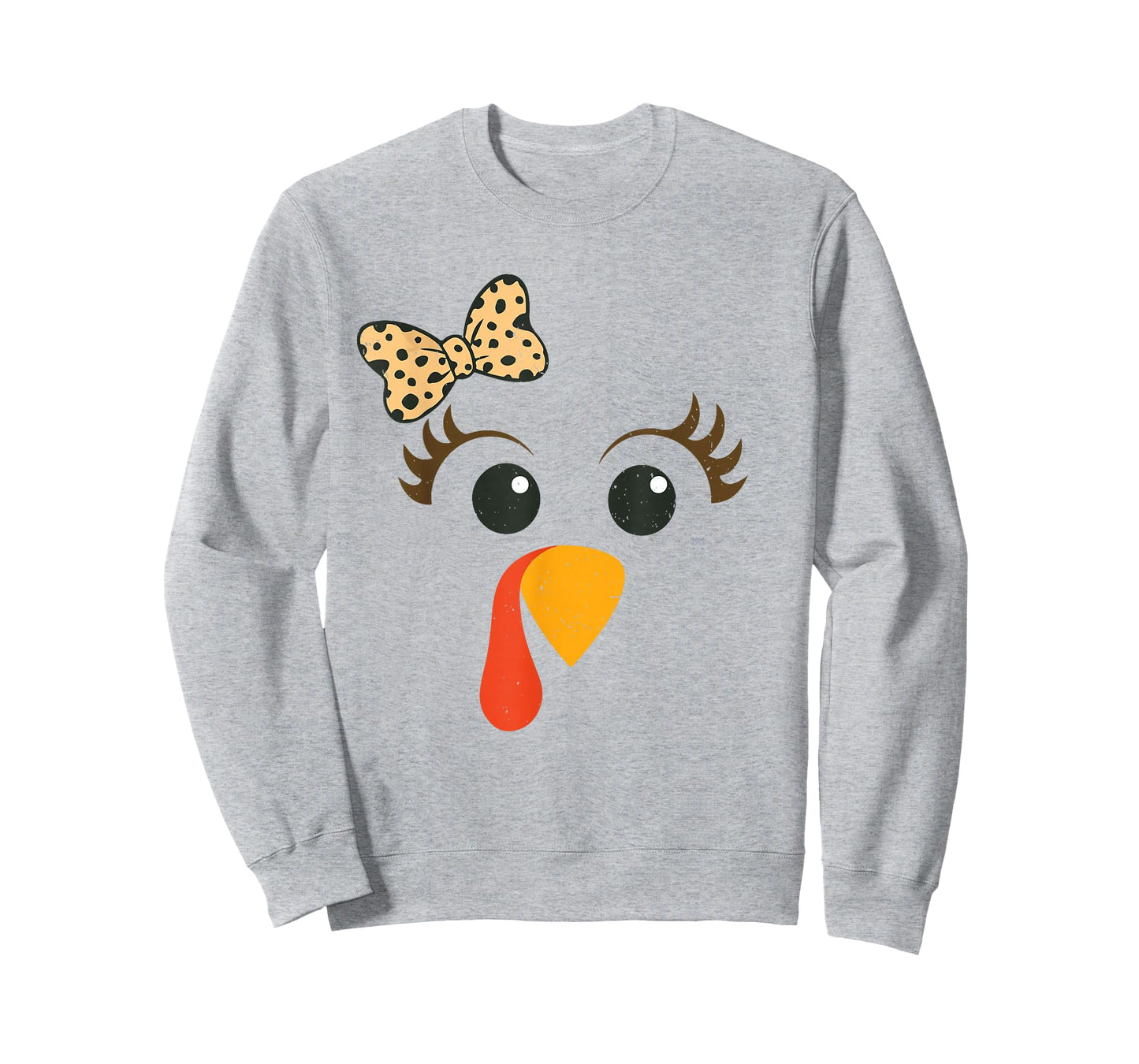 Girl Silly Turkey Face Funny Thanksgiving Running Costume T-Shirt